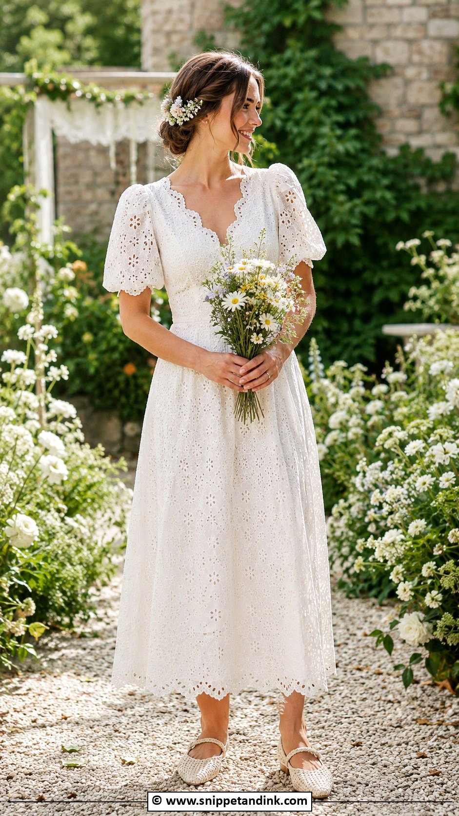 Cotton Lace Cottagecore Wedding Dress - Snippet and Ink - 30 Cottagecore Wedding Dress Ideas