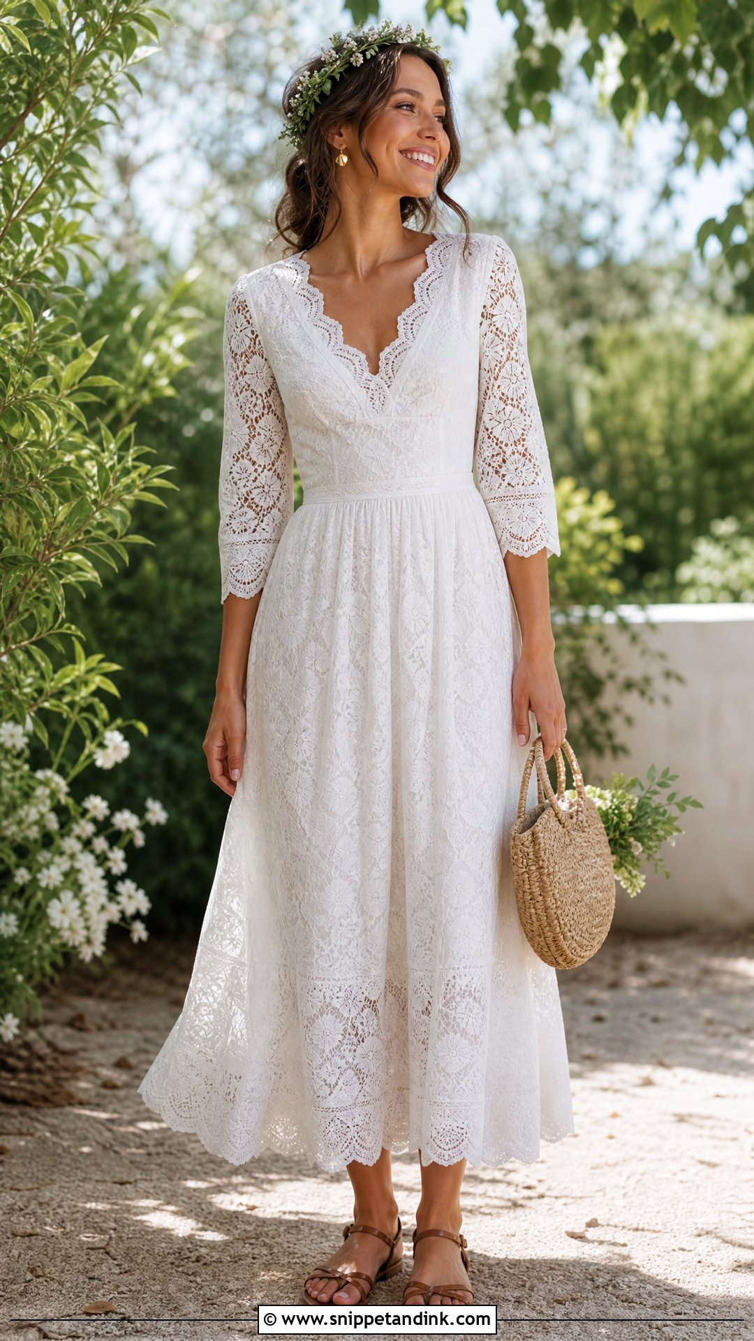 Cotton Lace Hippie Wedding Dress - Snippet and Ink - 20 Hippie Wedding Dresses