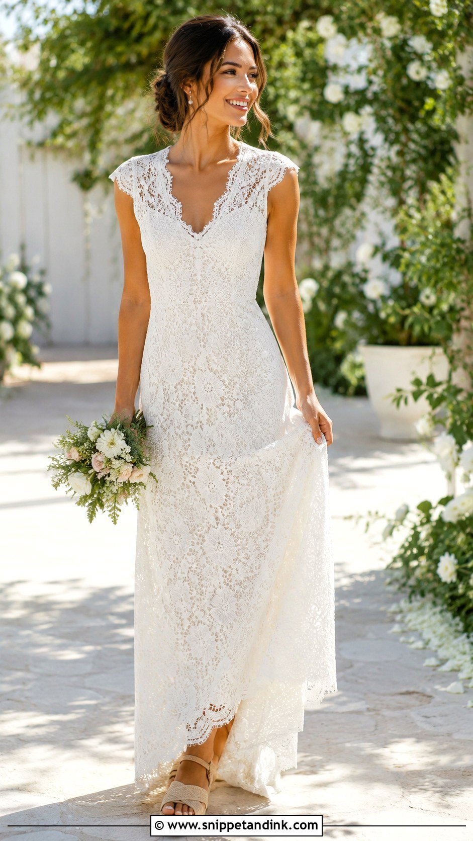 Cotton Lace Wedding Dress - Snippet and Ink - 25 Vintage Hippie Wedding Dress Ideas