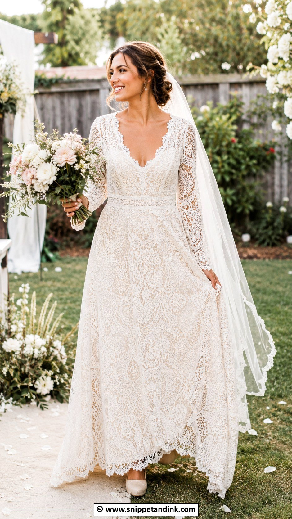 Cotton Lace Wedding Dress - Snippet and Ink - 30 70s Wedding Dress Ideas