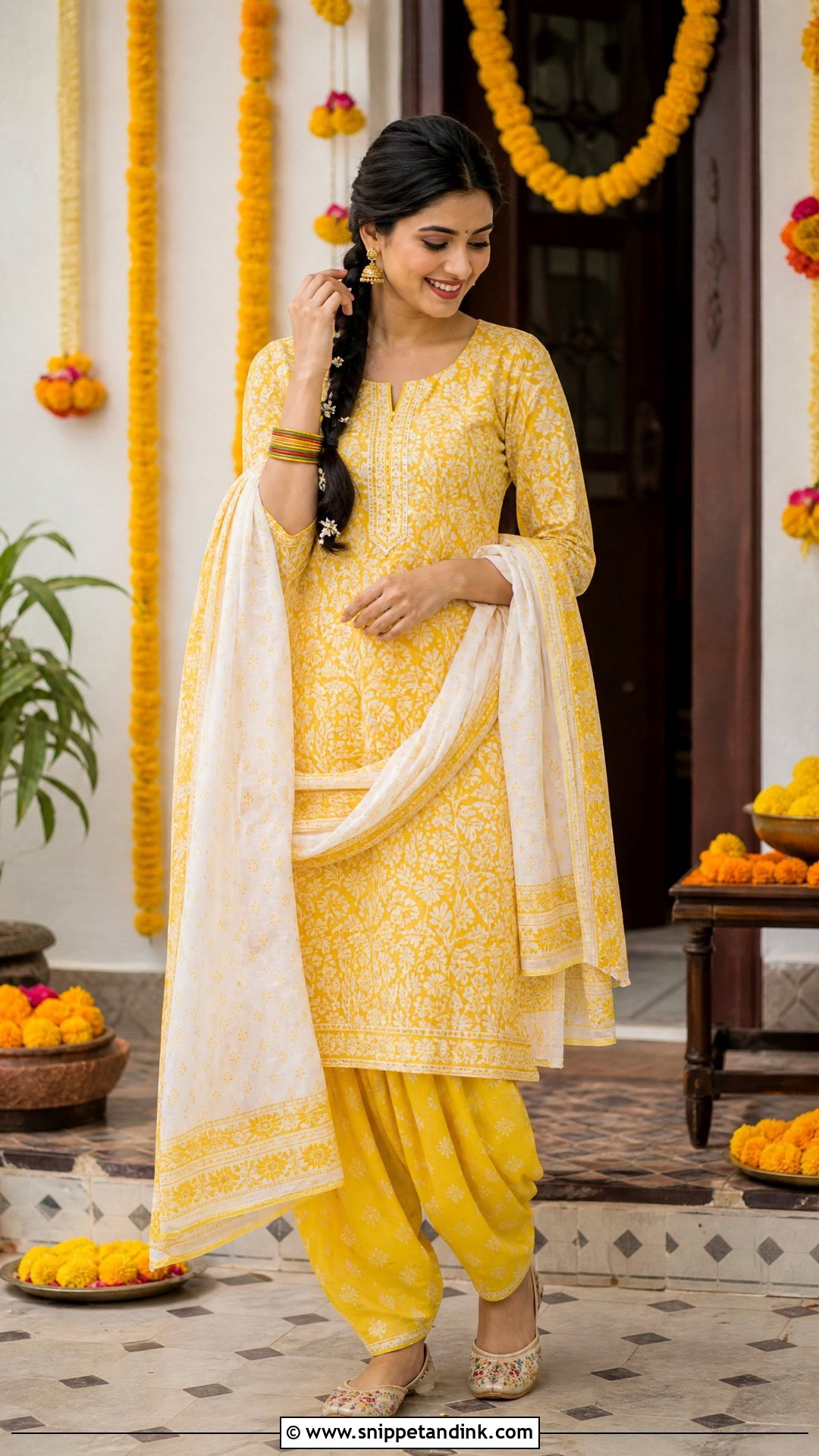 Cotton Salwar Suit for Haldi Ceremony - Snippet and Ink - 20 Haldi Ceremony Outfit for Sister Ideas