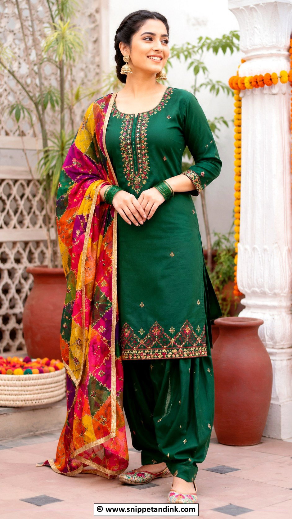 Cotton Silk Punjabi Suit For Jaggo - Snippet and Ink - 30 Jaggo Outfit Punjabi Suit Ideas