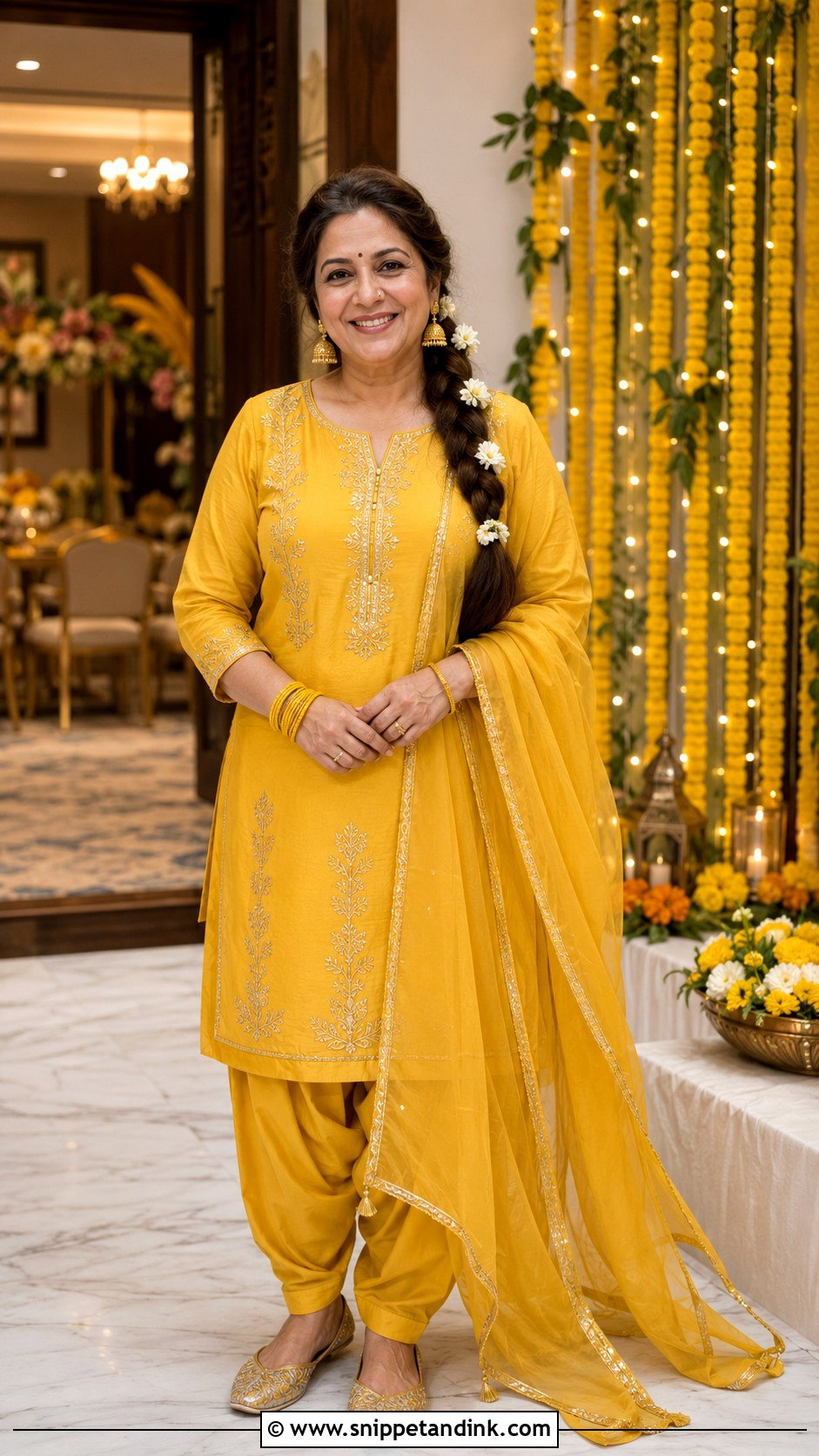 Cotton Silk Salwar Suit For Haldi - Snippet and Ink - 20 Haldi Night Outfit Ideas