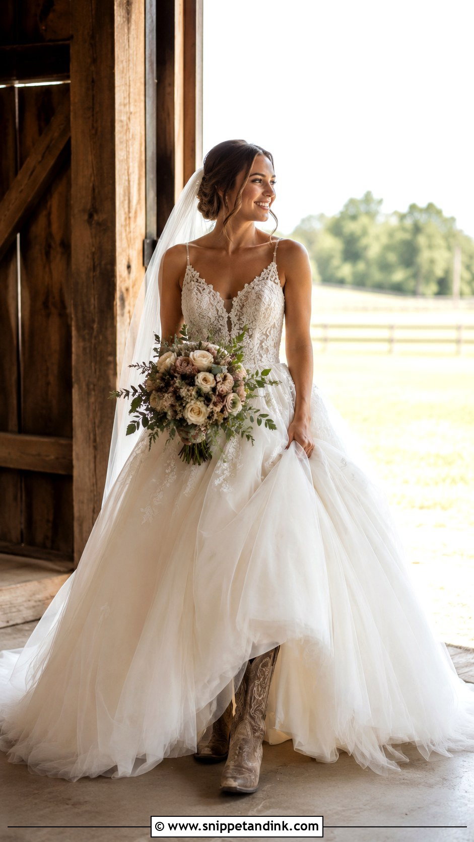 Country Ball Gown Wedding Dress - Snippet and Ink - 25 Country Wedding Dresses