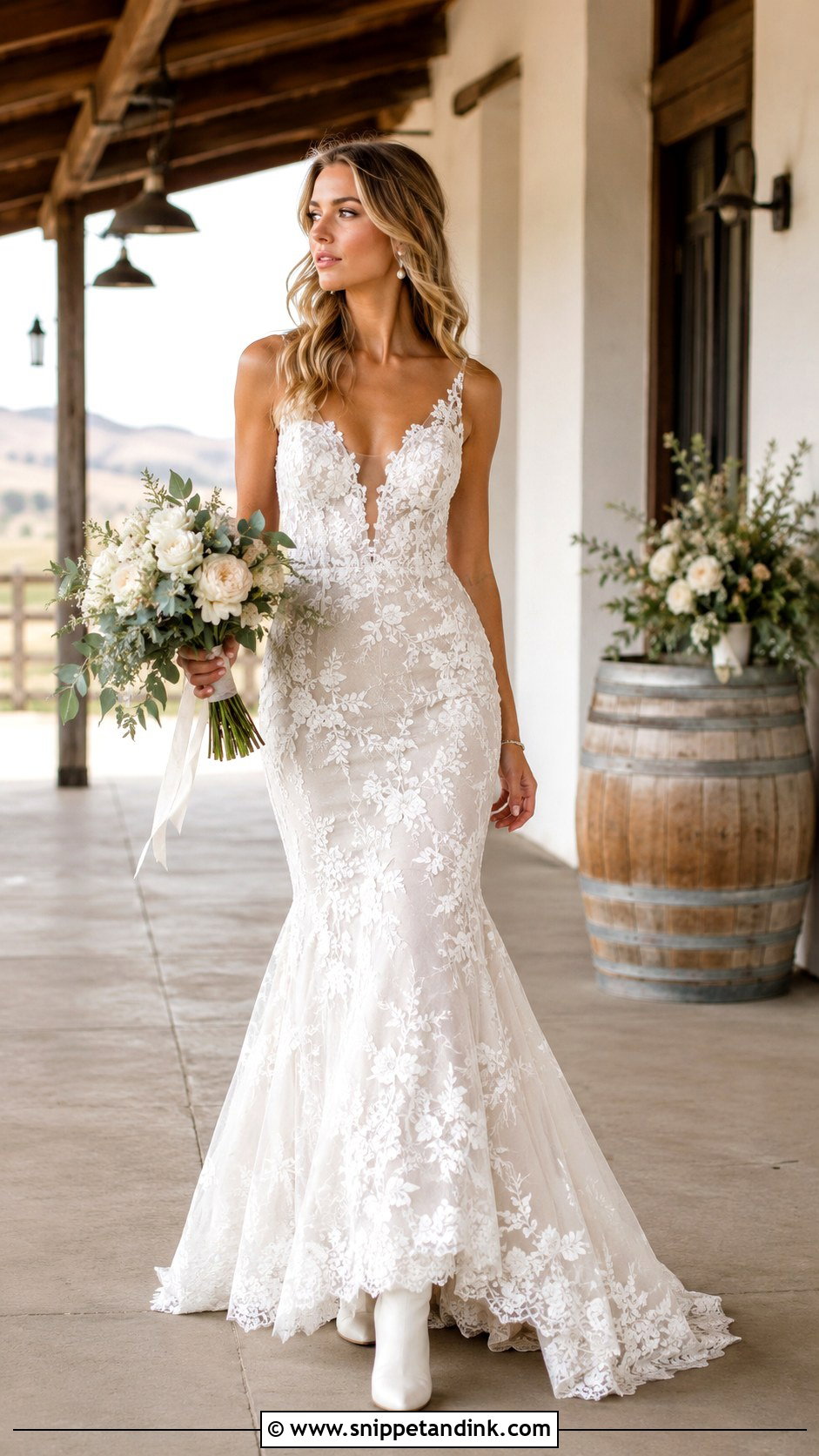 Country Mermaid Wedding Dress - Snippet and Ink - 25 Country Wedding Dresses