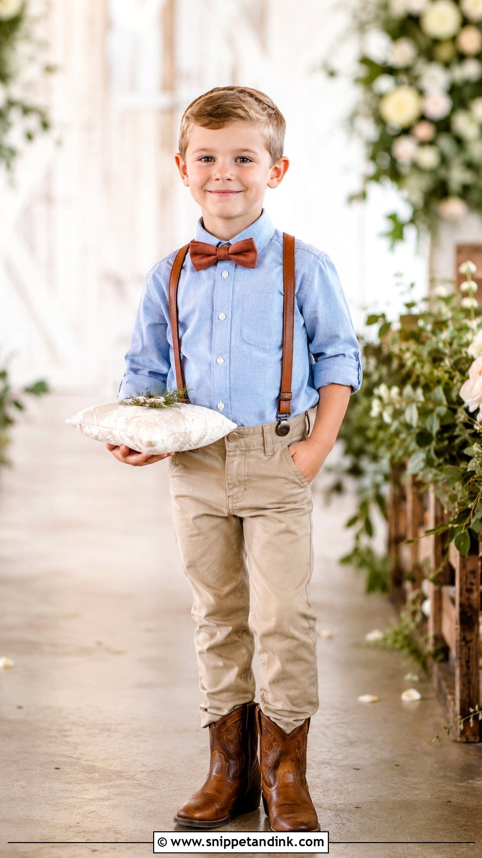 Country Ring Bearer Outfit With Linen Shorts - Snippet and Ink - 20 Country Ring Bearer Outfit Ideas