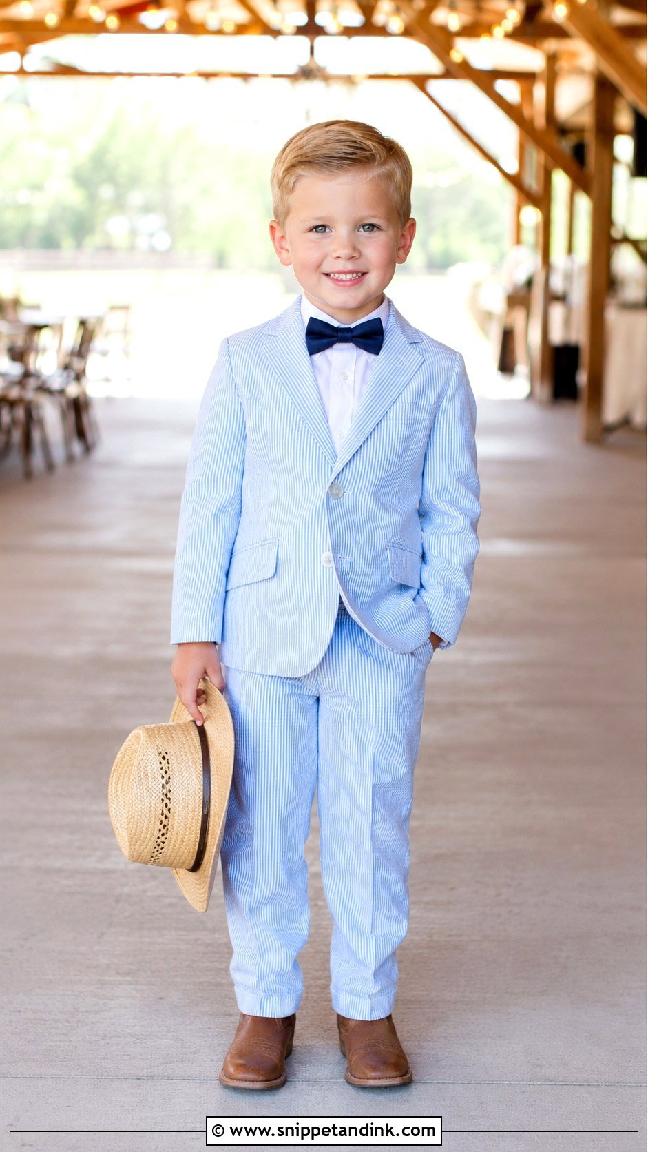Country Ring Bearer Outfit With Seersucker Suit - Snippet and Ink - 20 Country Ring Bearer Outfit Ideas