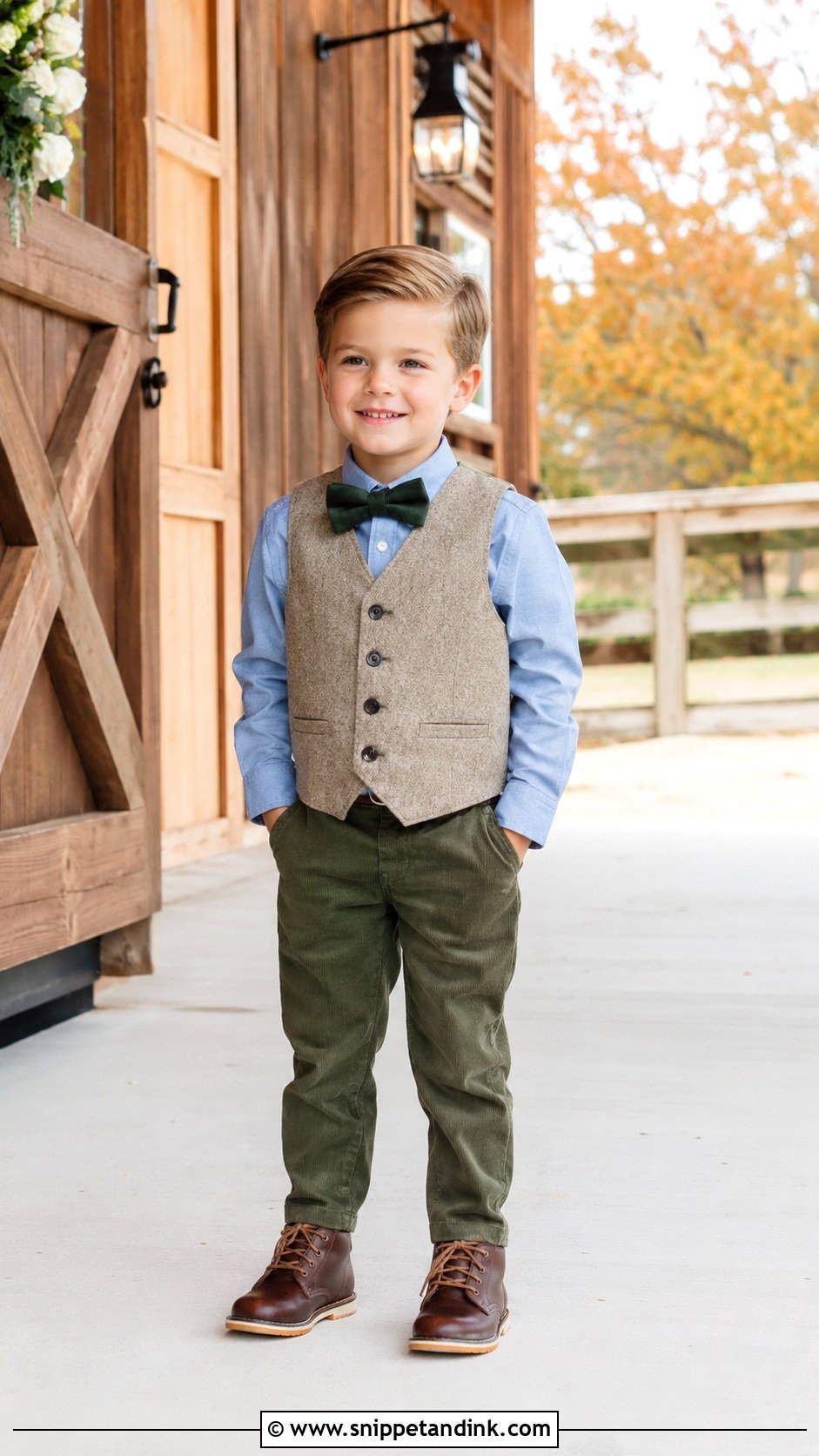 Country Ring Bearer Outfit With Tweed Vest - Snippet and Ink - 20 Country Ring Bearer Outfit Ideas