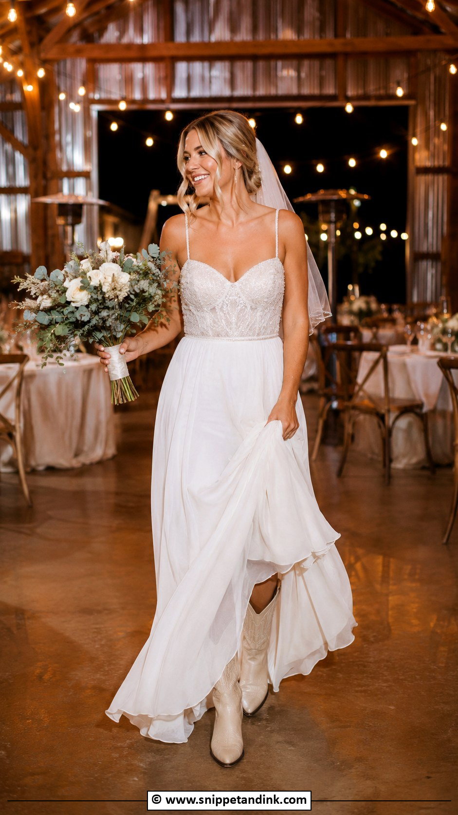 Country Wedding Dress With Beaded Bodice - Snippet and Ink - 25 Country Chic Wedding Dresses