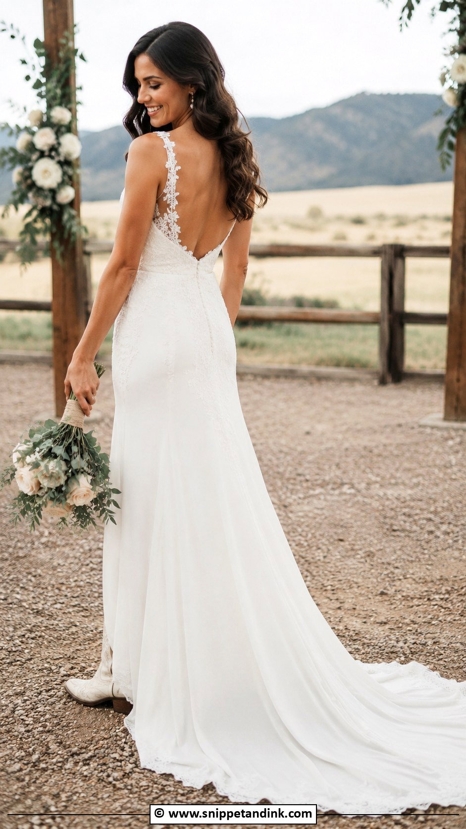 Country Wedding Dress With Open Back - Snippet and Ink - 25 Country Wedding Dress Ideas
