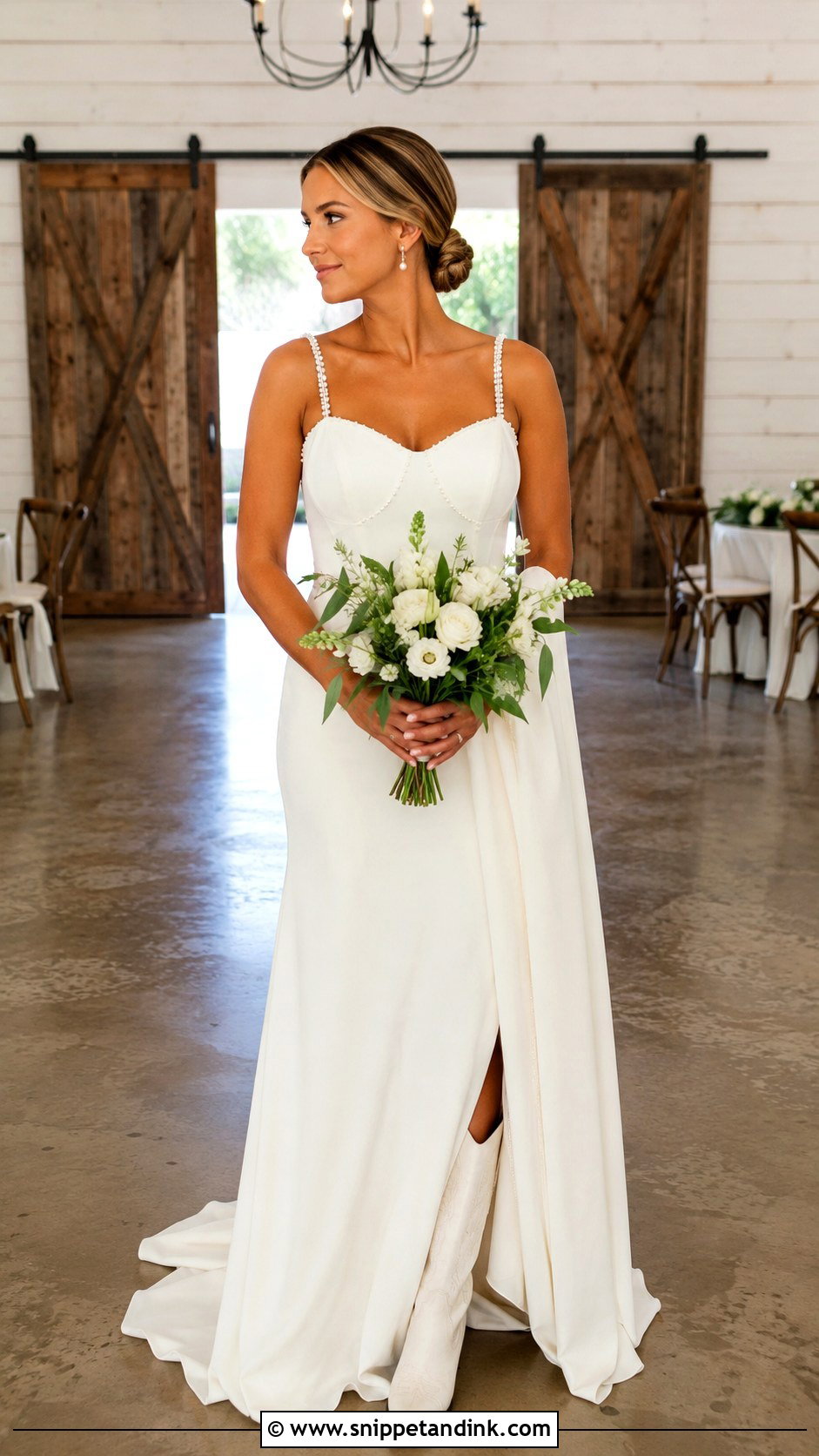 Country Wedding Dress With Pearl Details - Snippet and Ink - 25 Country Wedding Dresses