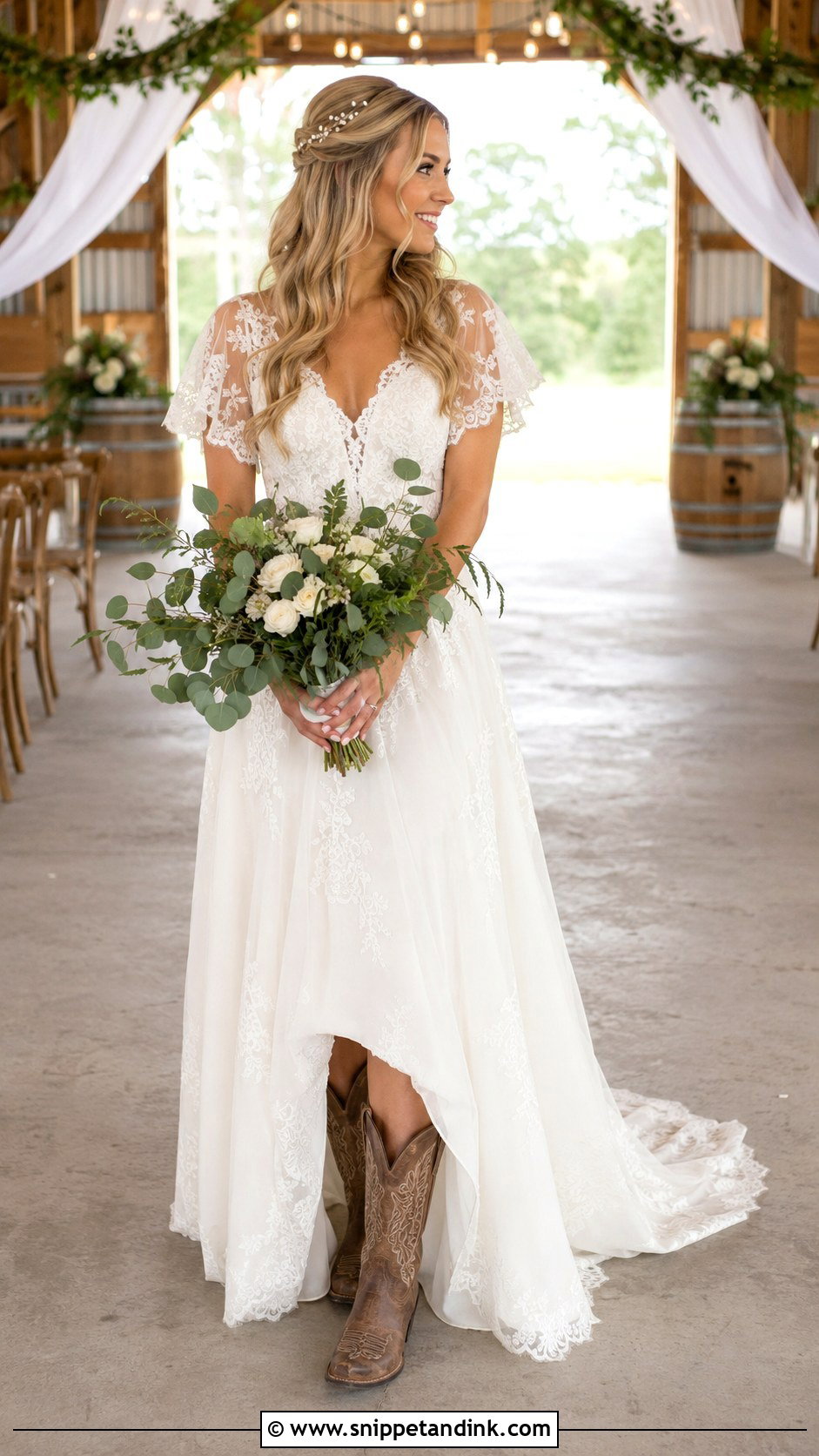 Country Wedding Dress With Sleeves - Snippet and Ink - 25 Country Wedding Dresses