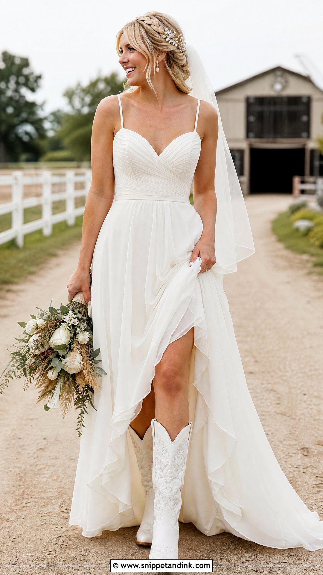 Country Wedding Dress With a High Low Hem - Snippet and Ink - 20 Simple Country Wedding Dresses