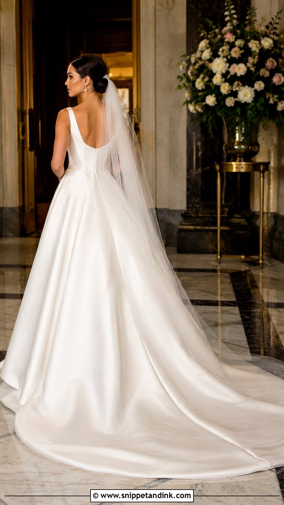 Court Train Wedding Dress - Snippet and Ink - 25 Bridal Train Styles