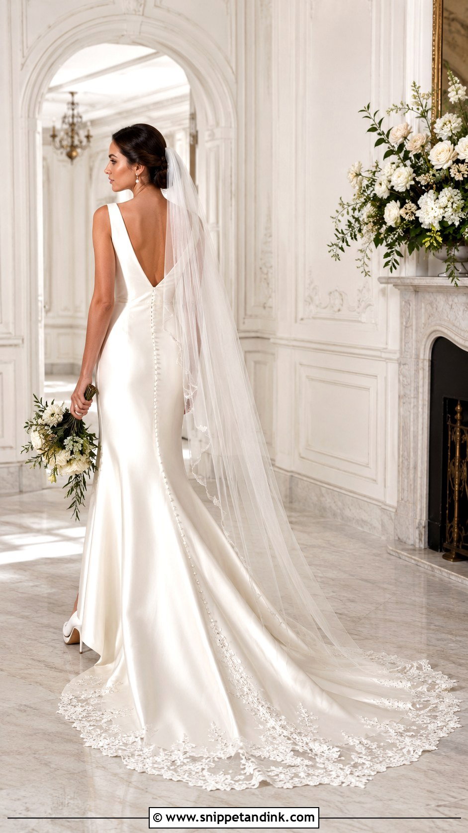 Court Train Wedding Dress - Snippet and Ink - 30 Vintage Inspired Wedding Dresses
