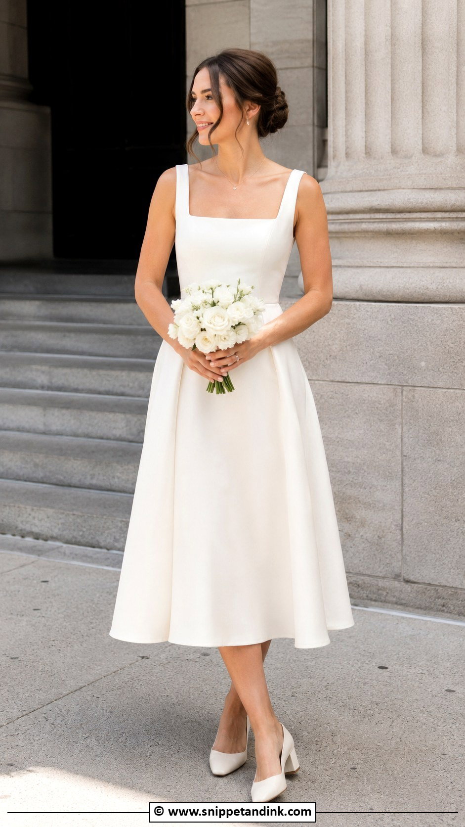 Court Wedding A Line Dress - Snippet and Ink - 30 Court Wedding Outfit Ideas