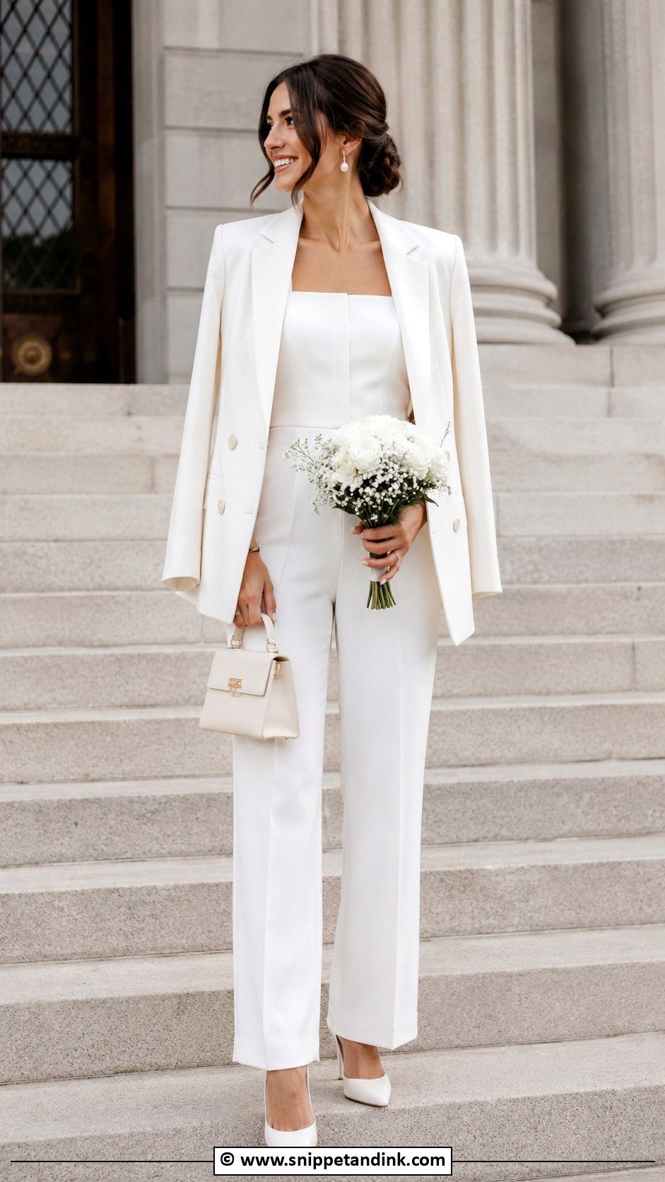 Courthouse Bridal Jumpsuit - Snippet and Ink - 25 Jumpsuit Wedding Dress Ideas