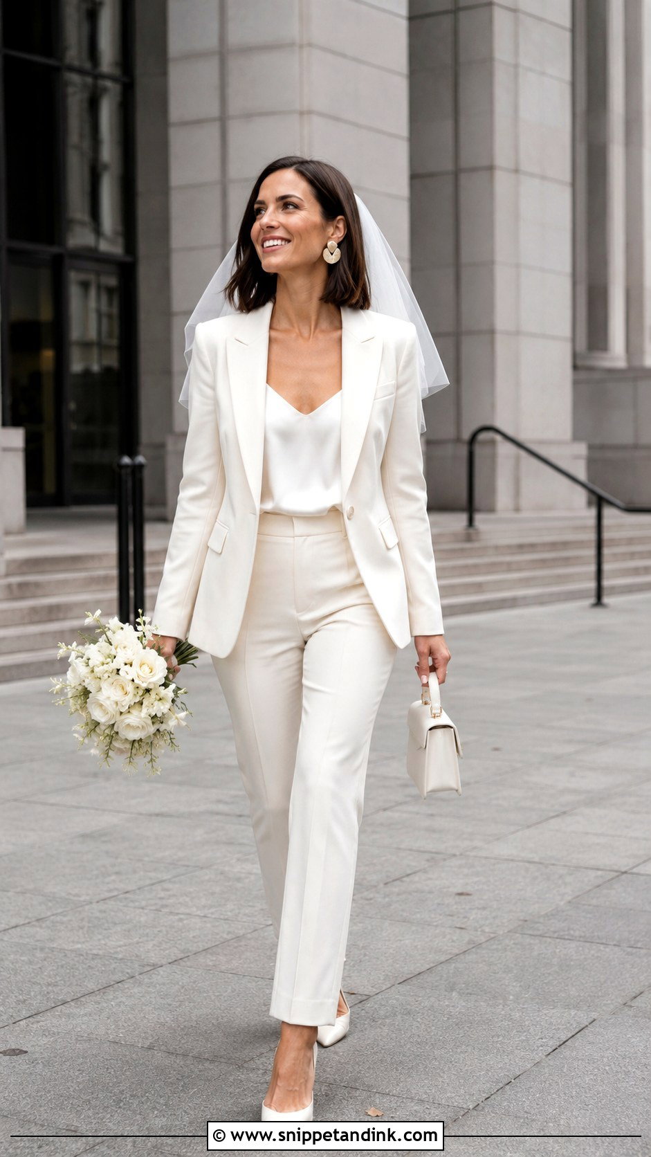 Courthouse Bride With Shoulder Veil - Snippet and Ink - 20 Brides with Veils