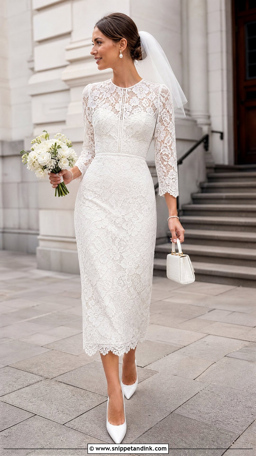 Courthouse Lace Bridal Gown - Snippet and Ink - 25 Lace Bridal Gown Ideas