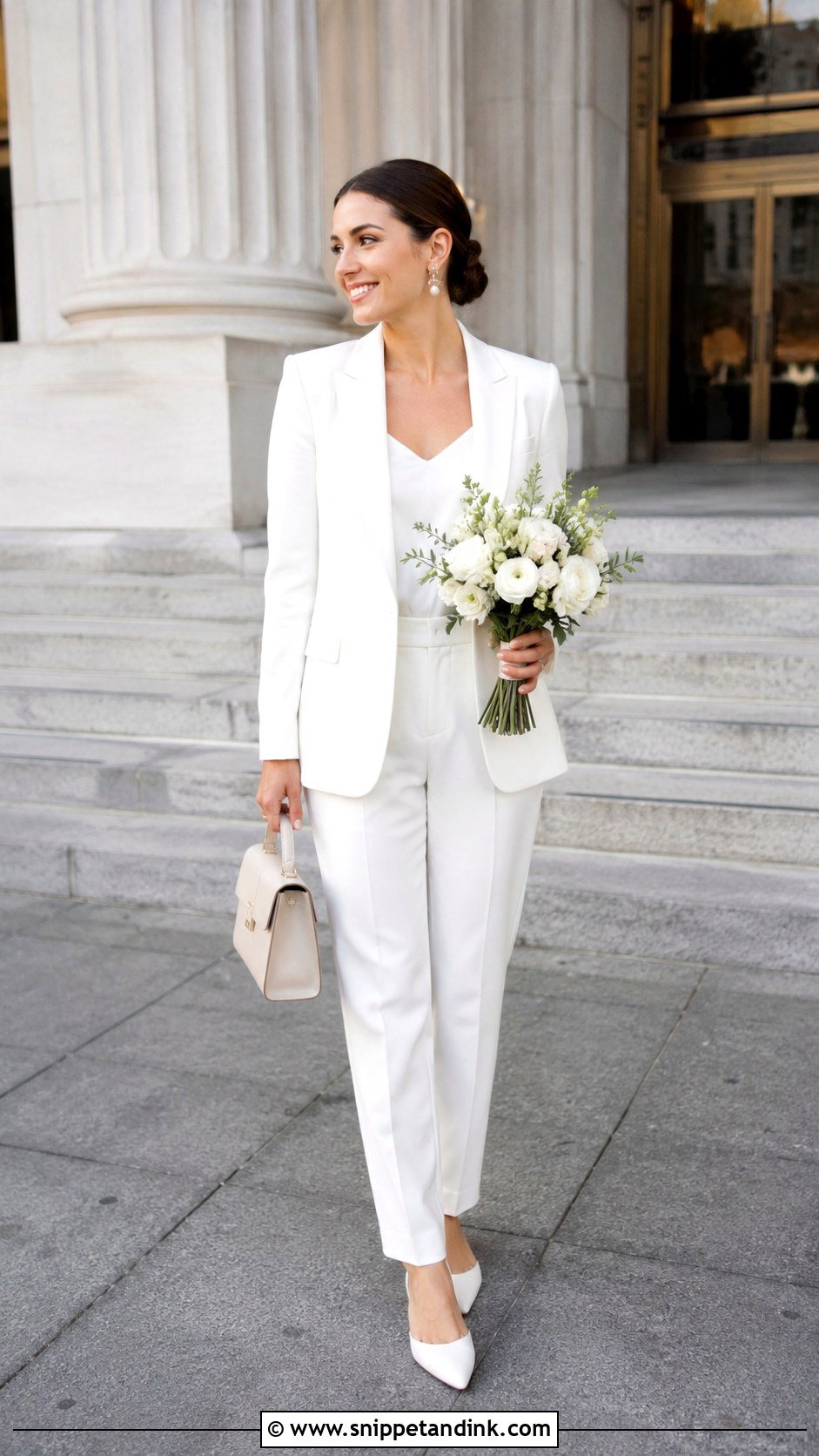 Courthouse Lesbian Wedding Outfit - Snippet and Ink - 30 Lesbian Wedding Outfits