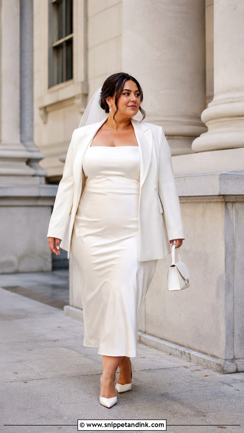 Courthouse Midi Wedding Dress - Snippet and Ink - 20 Plus Wedding Dresses