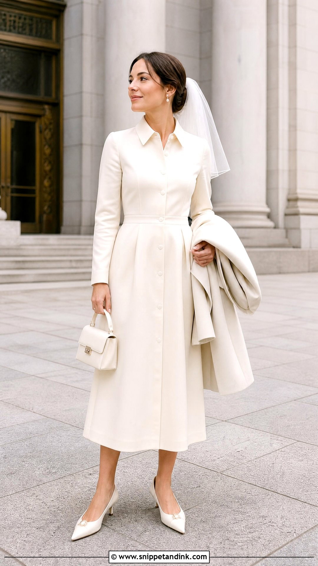 Courthouse Shirt Wedding Dress - Snippet and Ink - 20 Shirt Wedding Dress Ideas