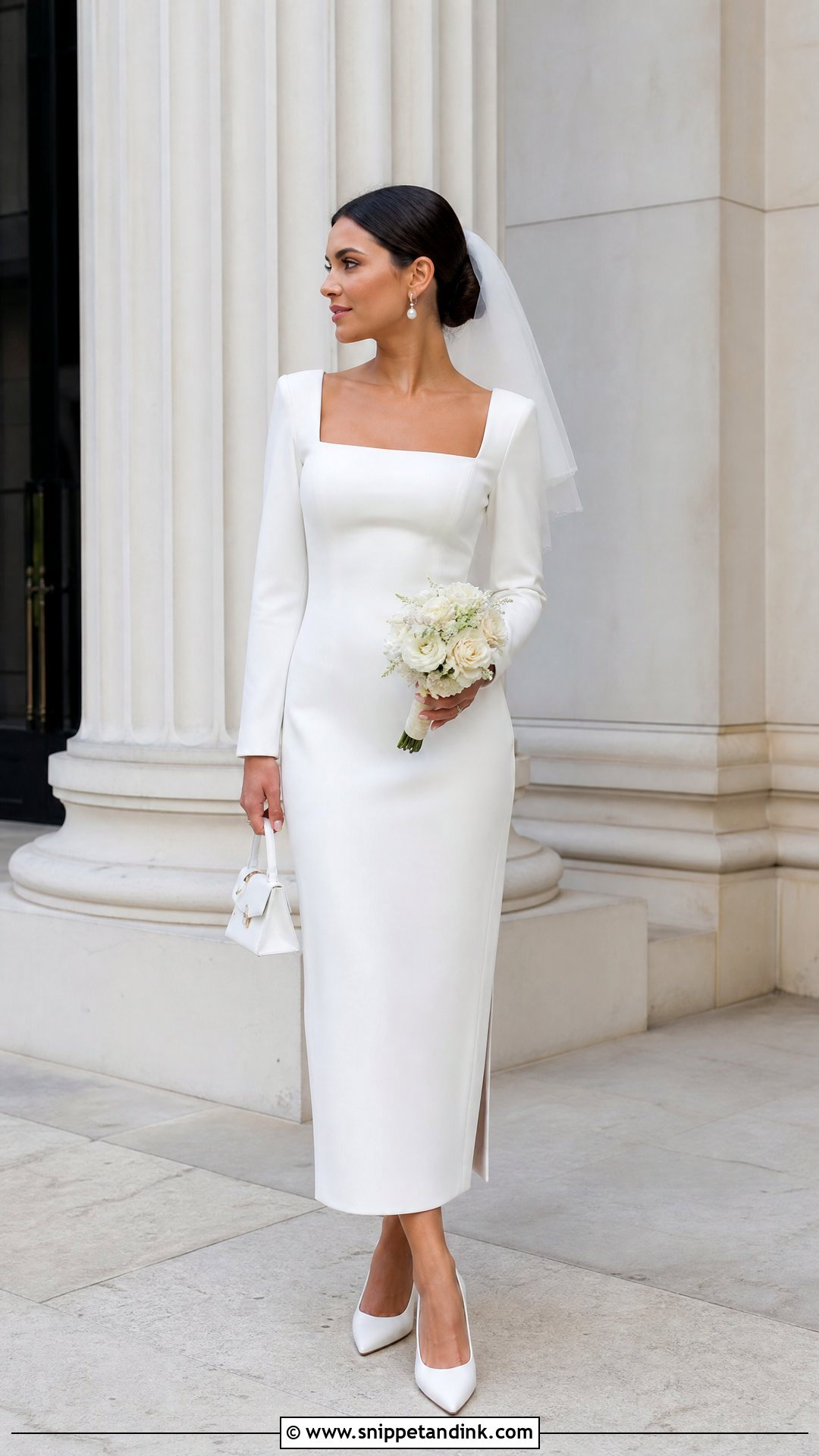 Courthouse Straight Wedding Dress - Snippet and Ink - 20 Straight Wedding Dresses