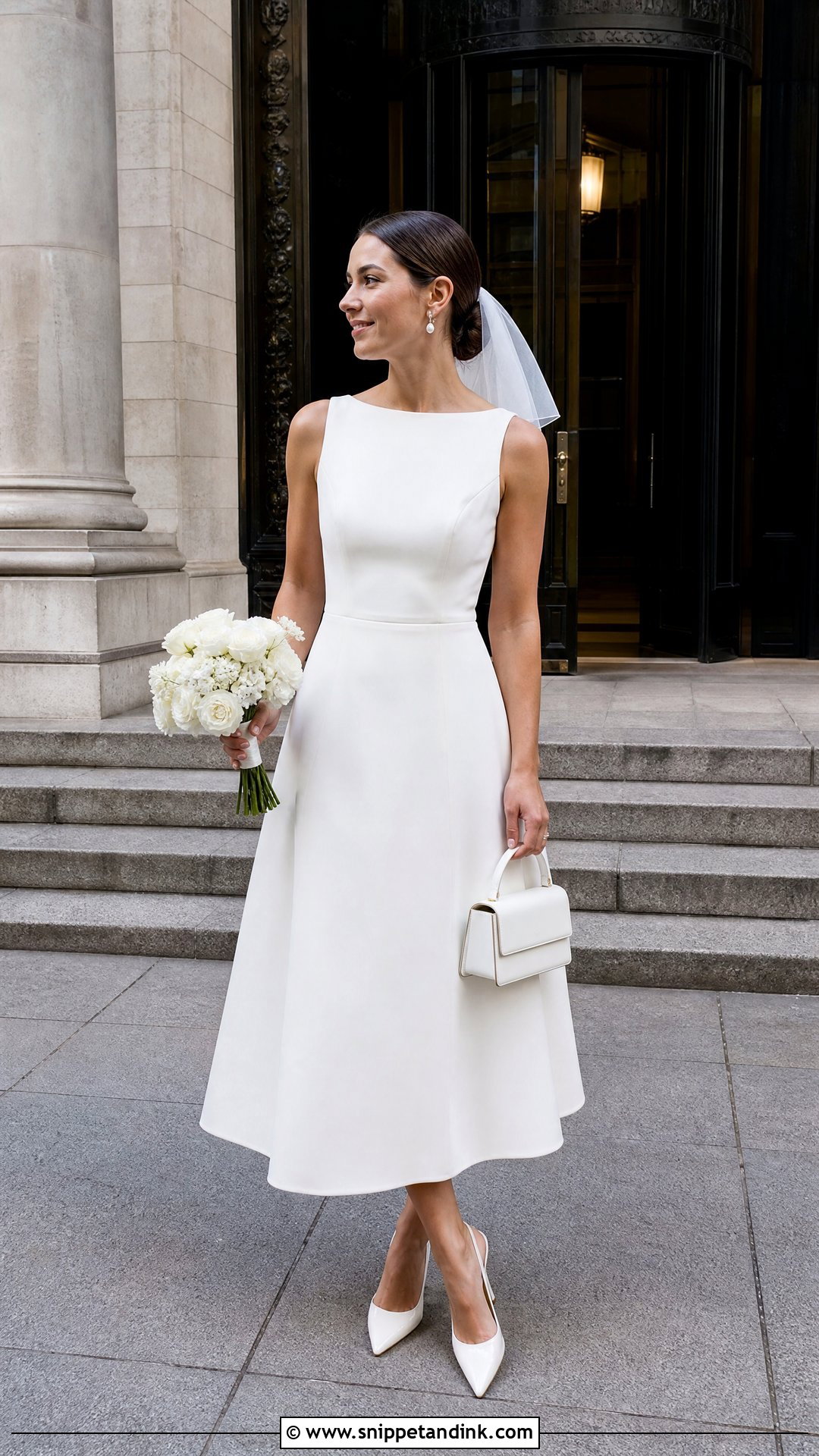 Courthouse Tea Length Wedding Dress - Snippet and Ink - 20 Tea Length Wedding Dresses