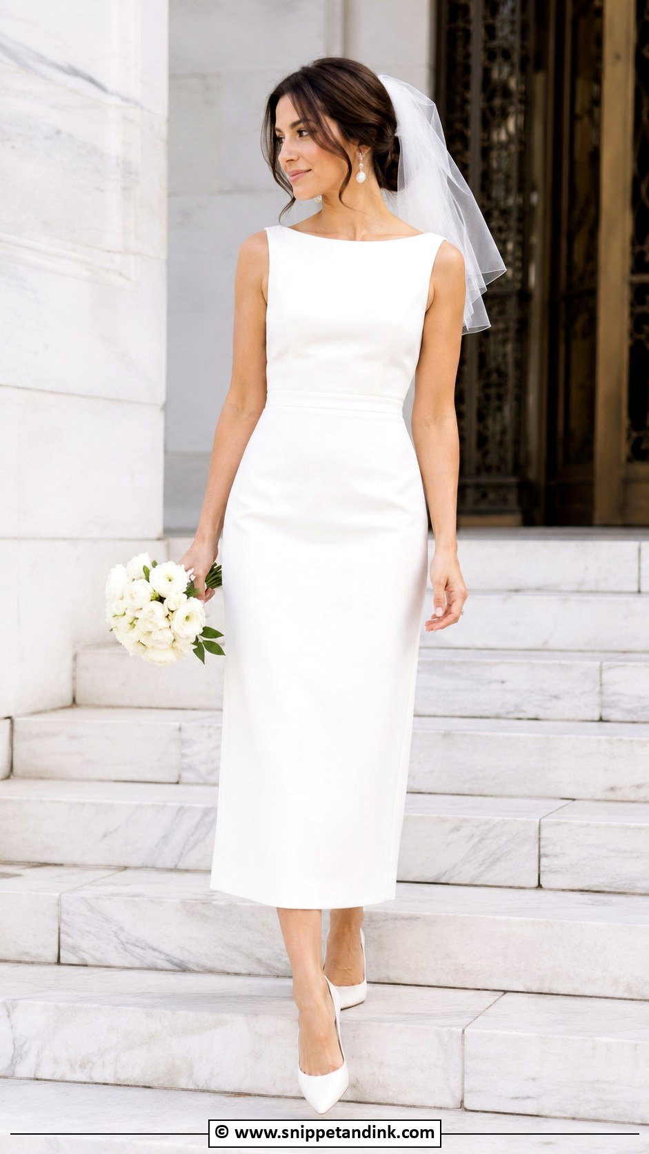 Courthouse Tea Length Wedding Dress - Snippet and Ink - 30 Tea Length Wedding Dress Ideas