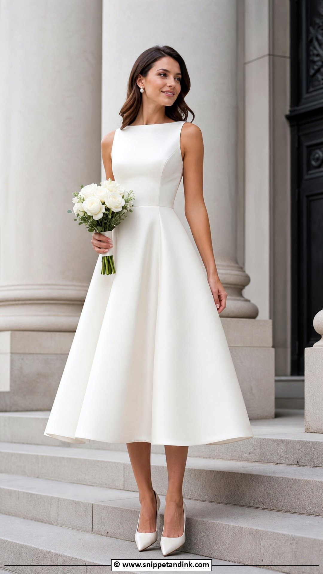 Courthouse Wedding A Line Dress - Snippet and Ink - 35 Courthouse Wedding Dress Ideas