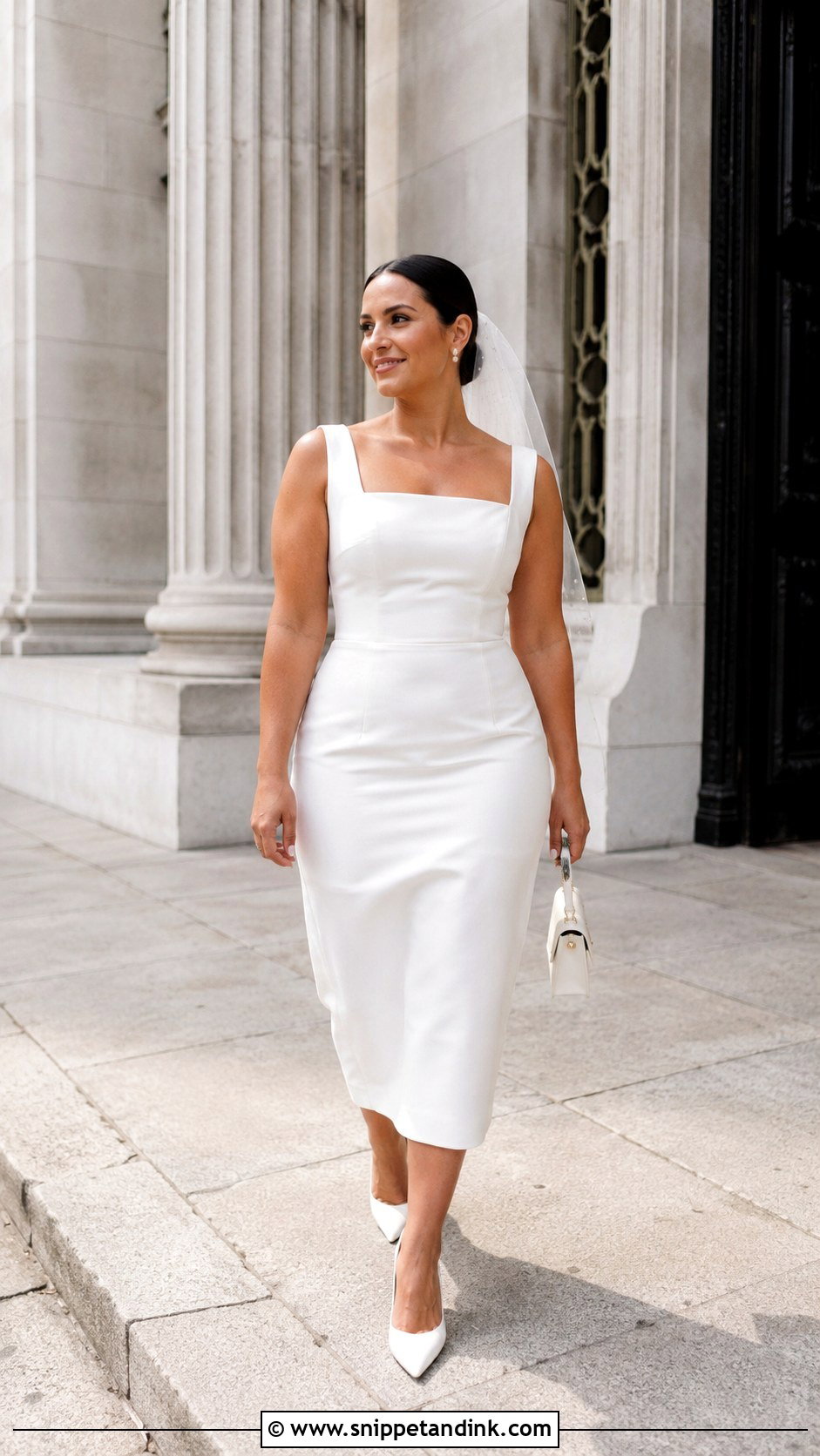 Courthouse Wedding Dress For Mid Size Bride - Snippet and Ink - 25 Mid Size Bride Ideas