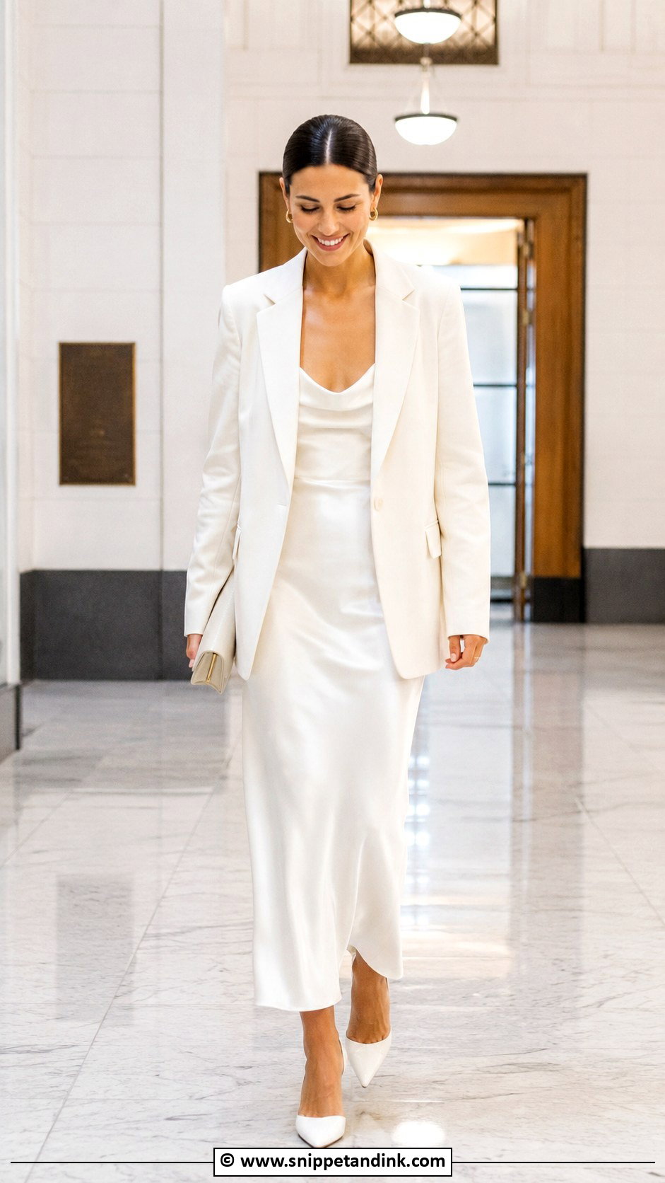 Courthouse Wedding Dress With Blazer - Snippet and Ink - 30 Court House Wedding Dress Ideas