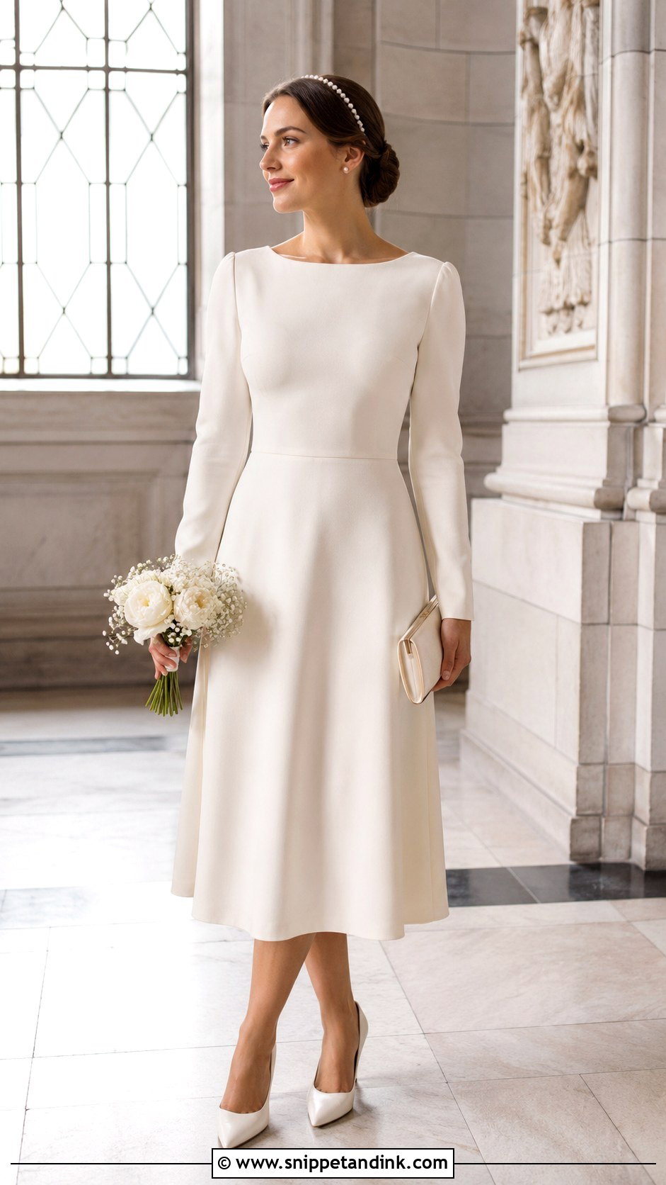 Courthouse Wedding Dress With Long Sleeves - Snippet and Ink - 25 Wedding Dress with Long Sleeves