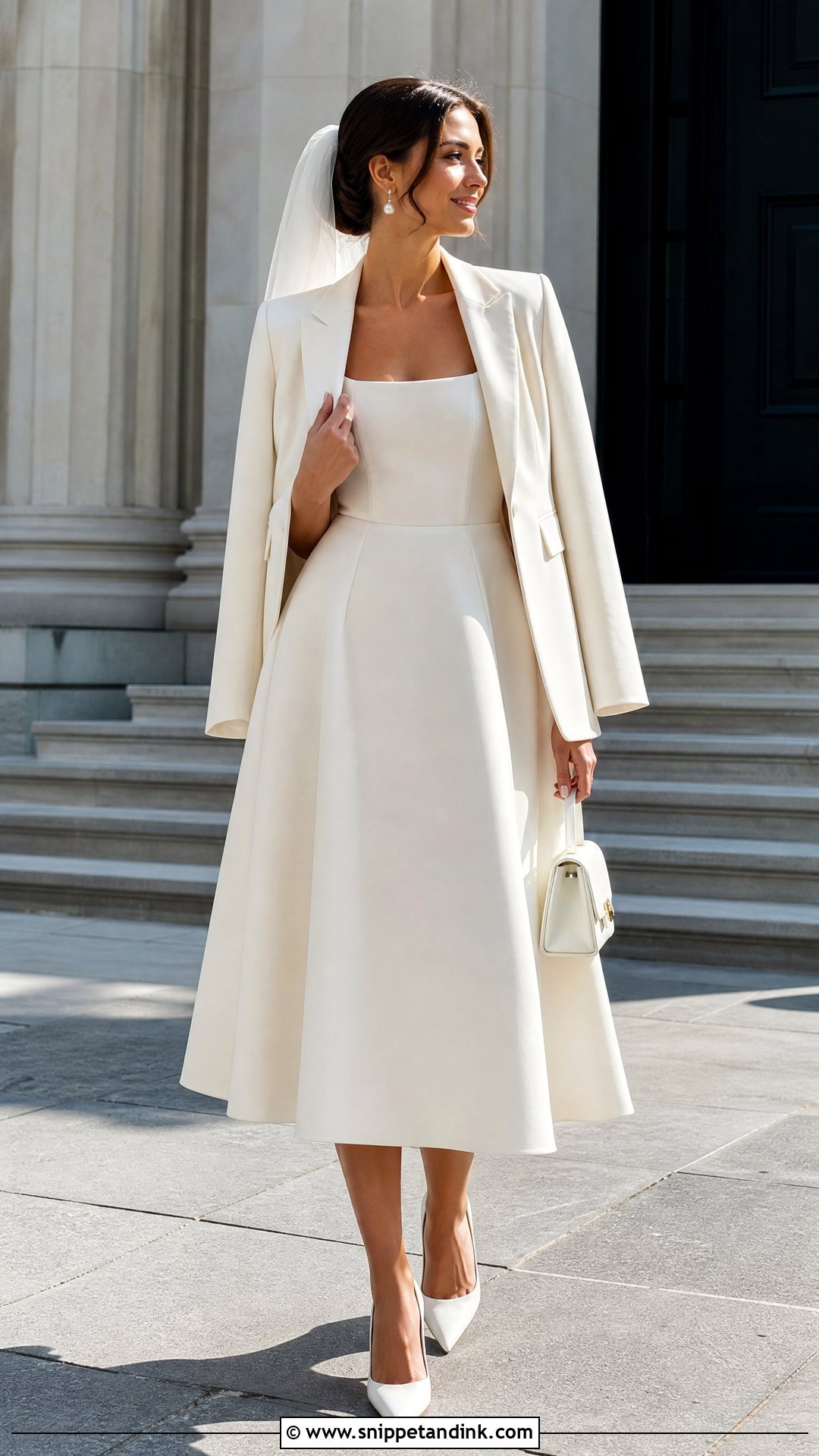 Courthouse Wedding Dress With Midi Skirt - Snippet and Ink - 20 Wedding Dress with Skirt Ideas
