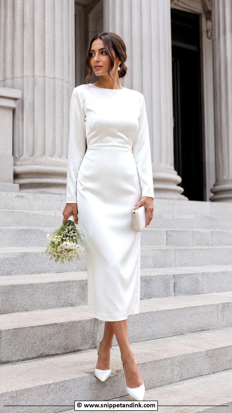 Courthouse Wedding Gown With Sleeves - Snippet and Ink - 30 Wedding Gowns with Sleeves