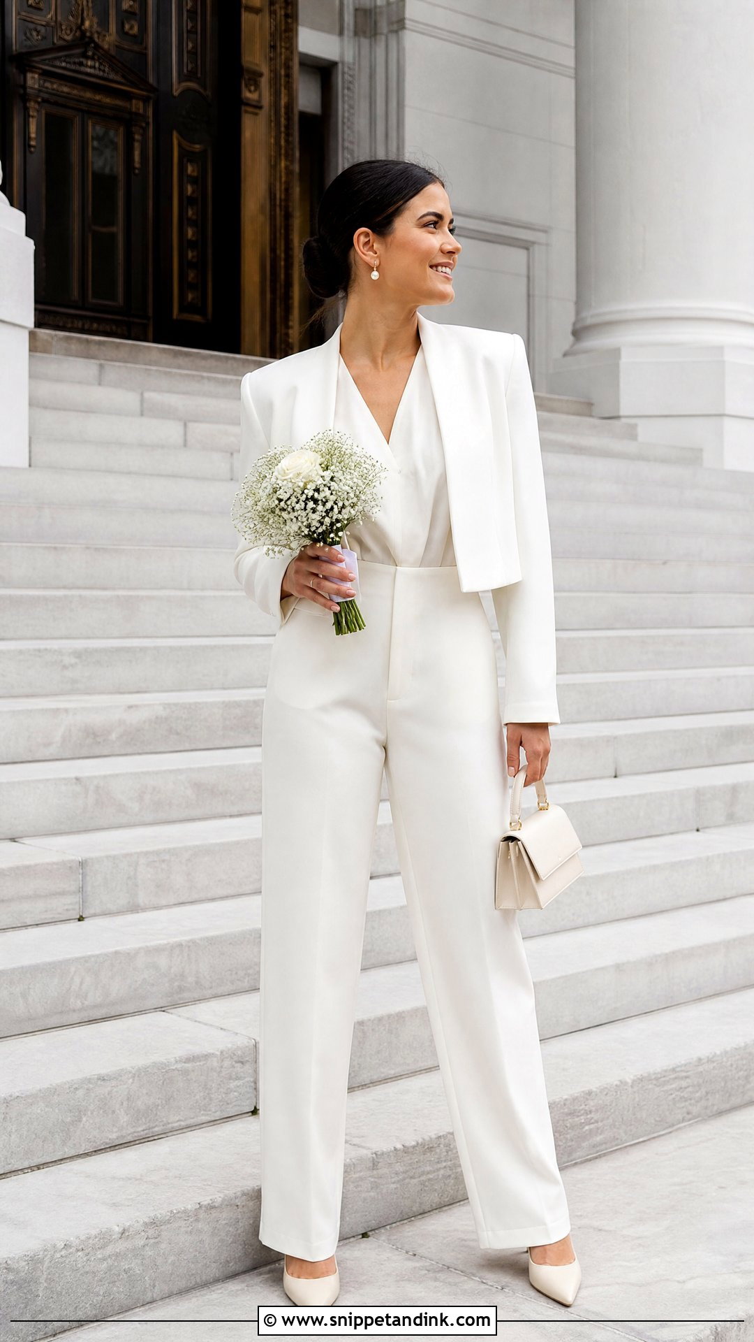 Courthouse Wedding Overalls Outfit - Snippet and Ink - 20 Wedding Overalls Ideas