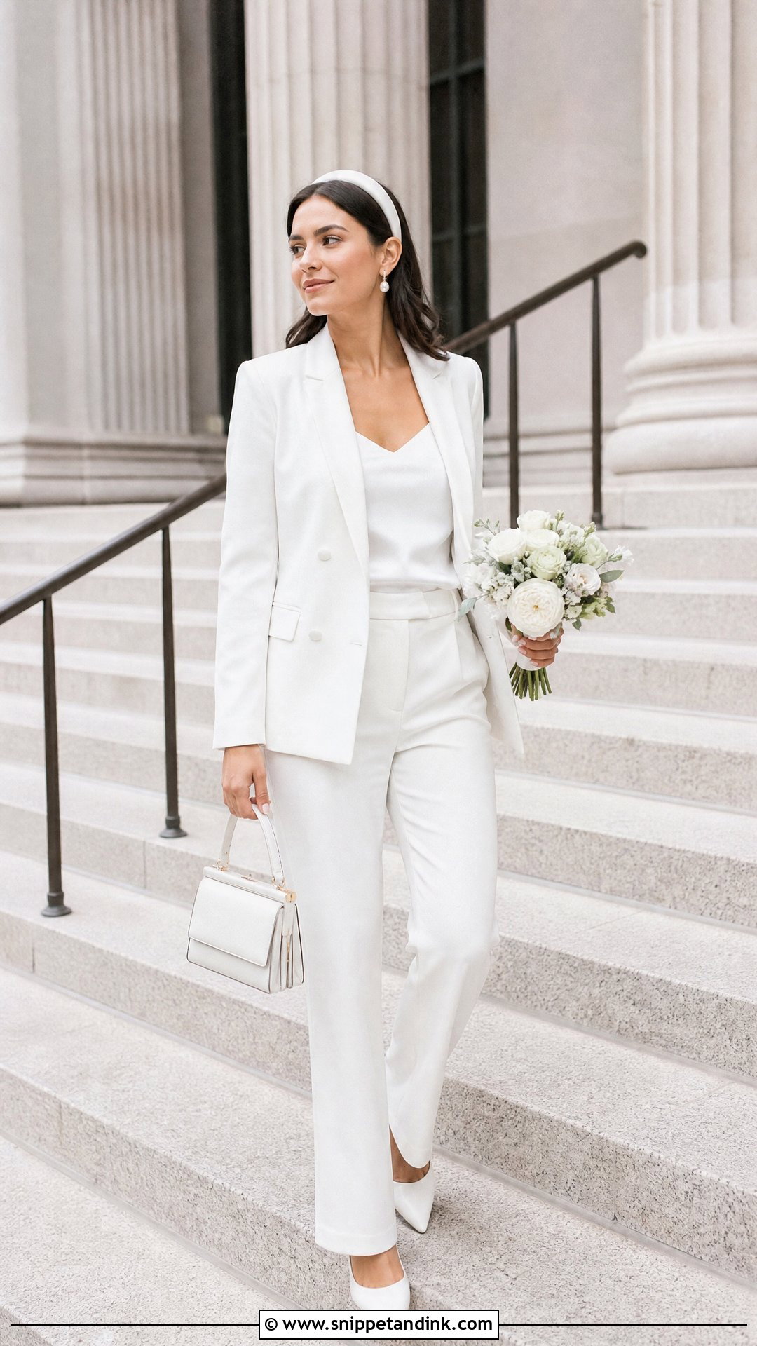 Courthouse Wedding Pantsuit - Snippet and Ink - 20 Pants Wedding Dress Ideas