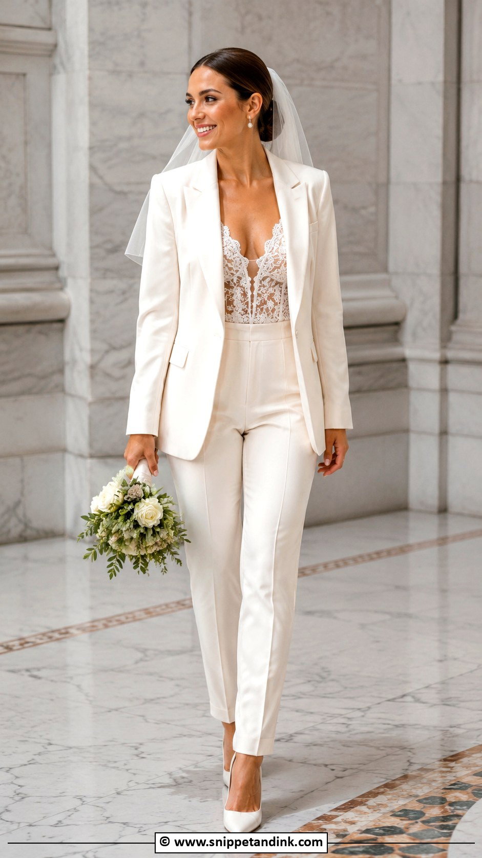 Courthouse Wedding Pantsuit - Snippet and Ink - 25 Wedding Pantsuit Ideas