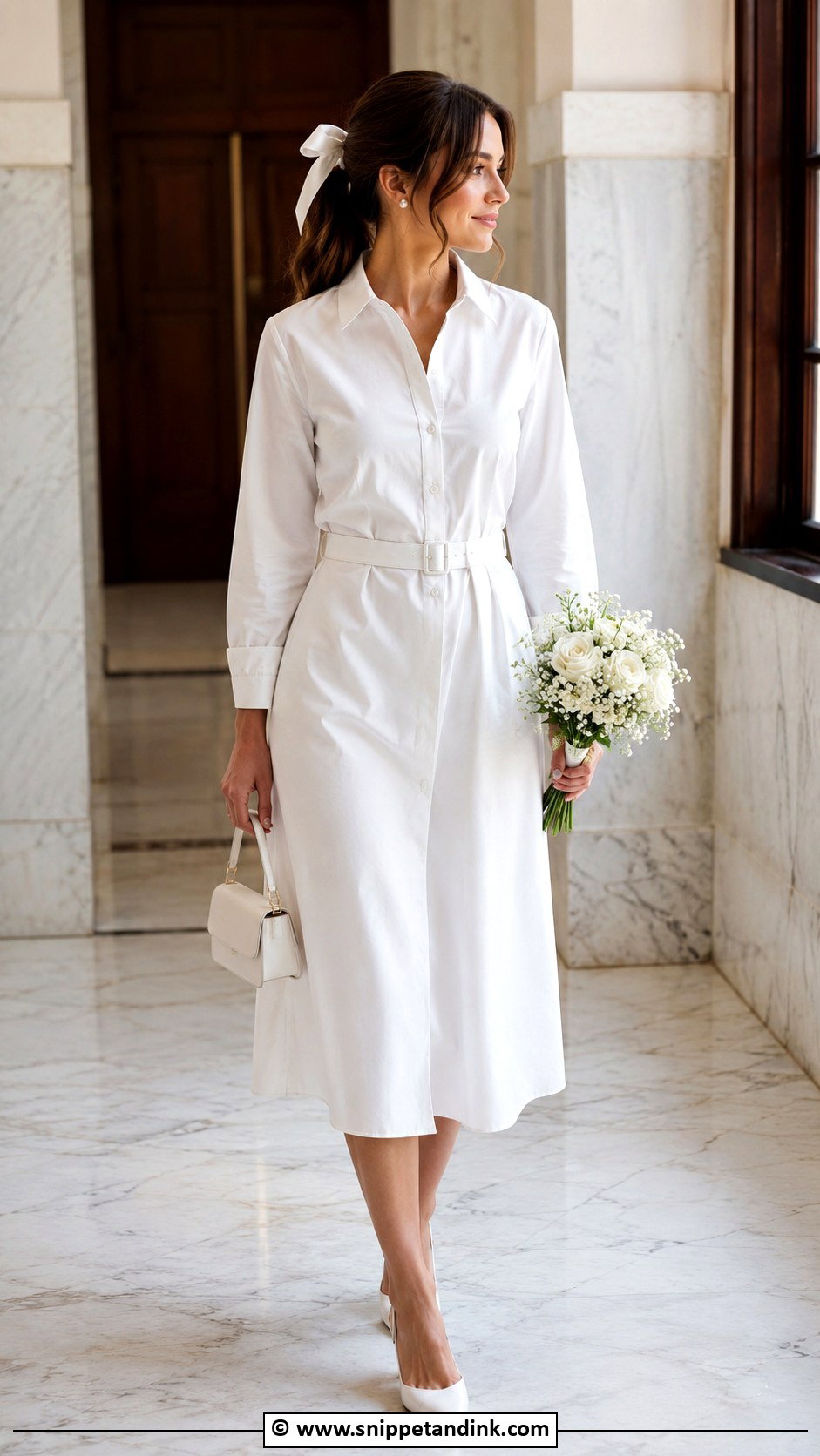 Courthouse Wedding Shirt Dress - Snippet and Ink - 30 Courthouse Wedding Outfit Ideas