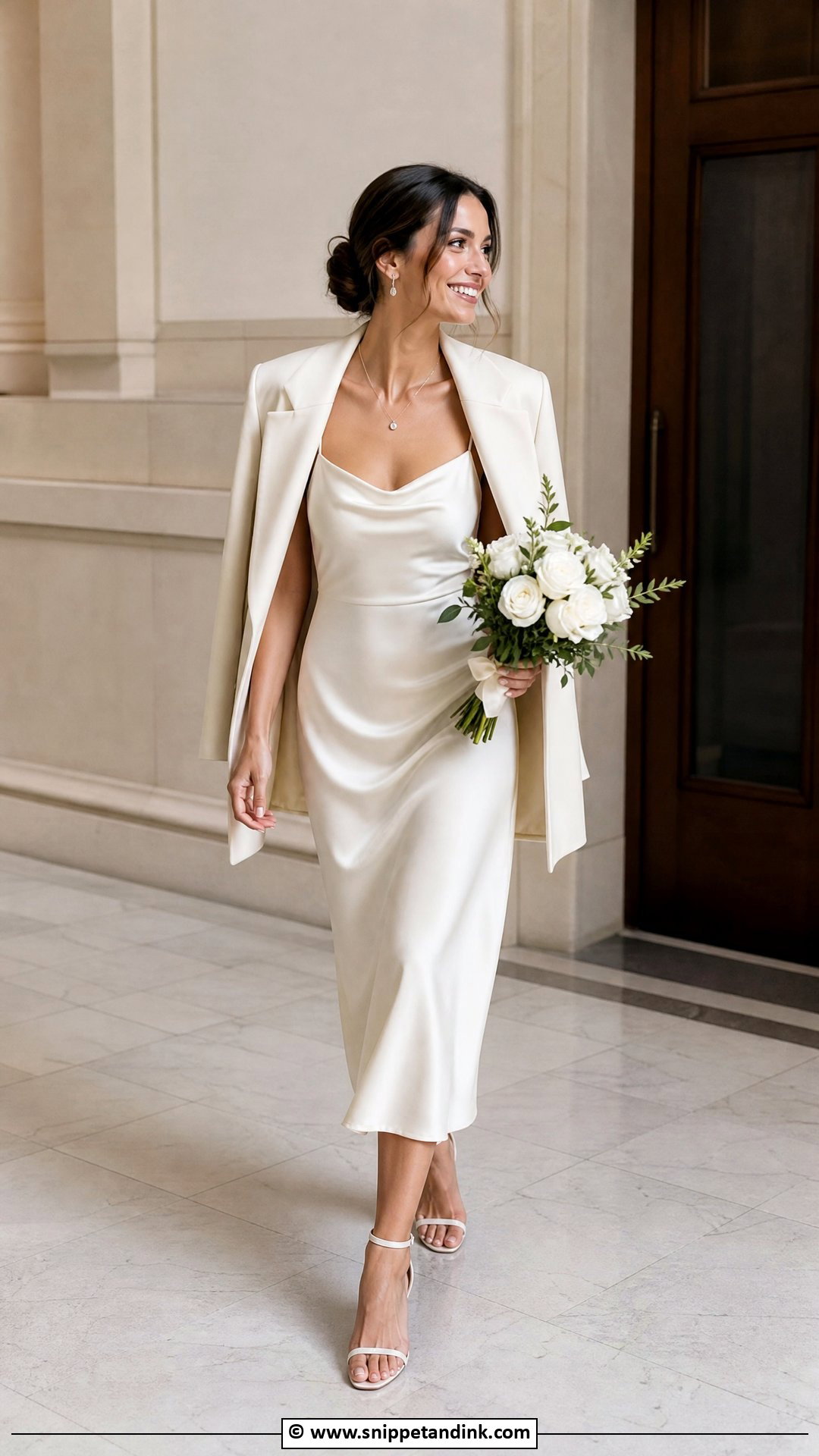 Courthouse Wedding Slip Dress - Snippet and Ink - 35 Courthouse Wedding Dress Ideas