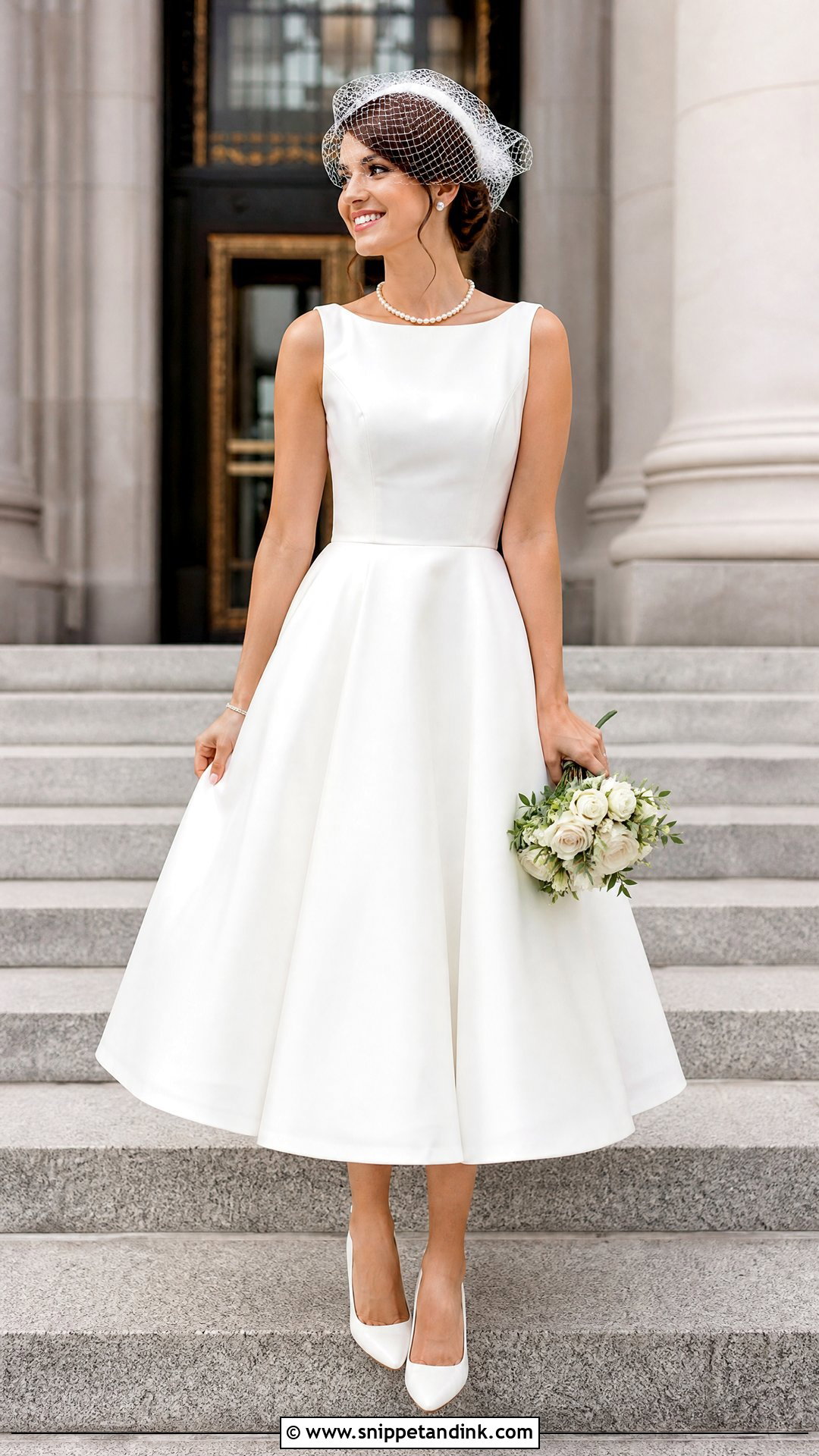 Courthouse Wedding Tea Length Dress - Snippet and Ink - 25 Courthouse Wedding Attire Ideas