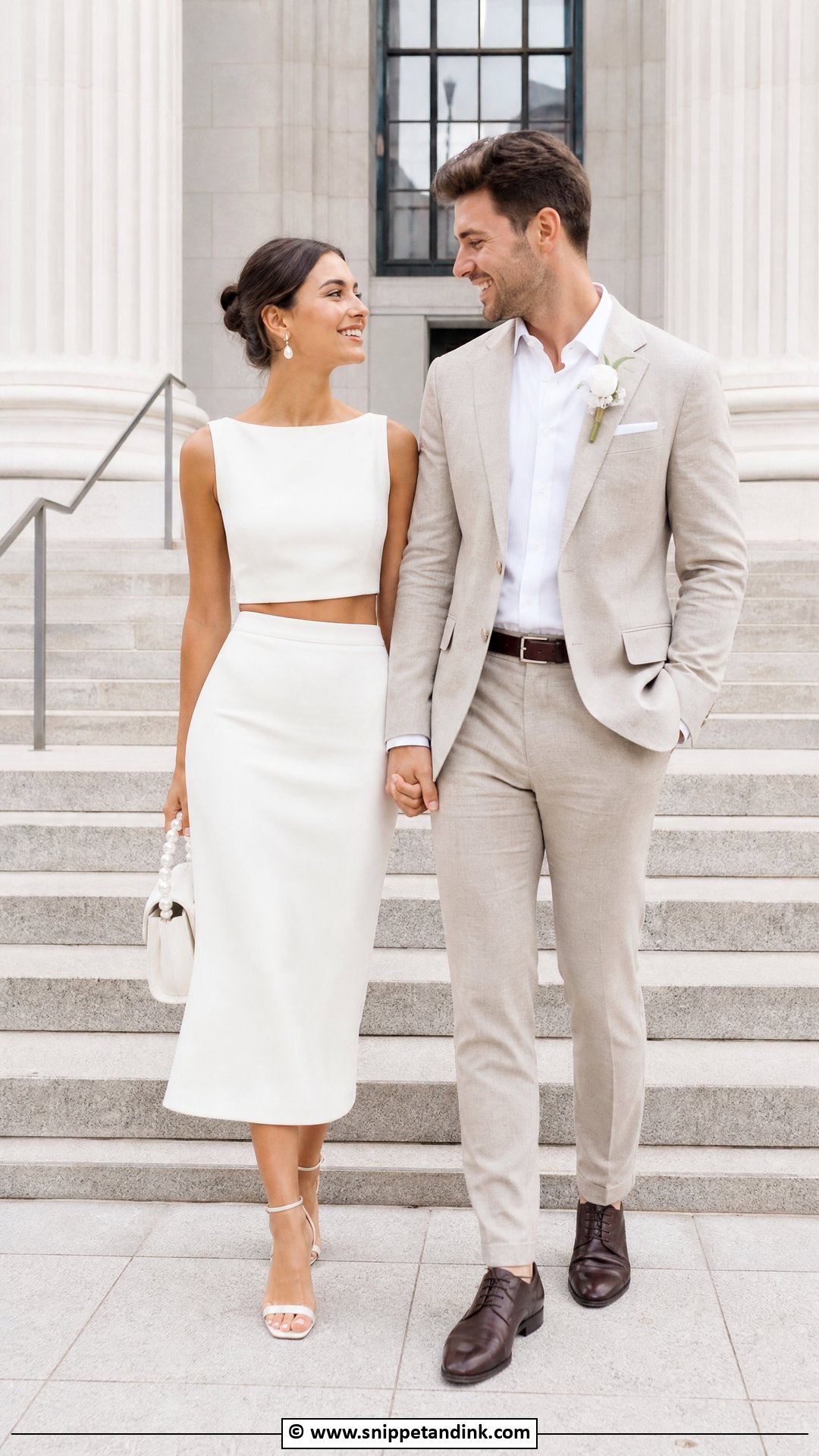 Courthouse Wedding Two Piece Set - Snippet and Ink - 35 Courthouse Wedding Dress Ideas