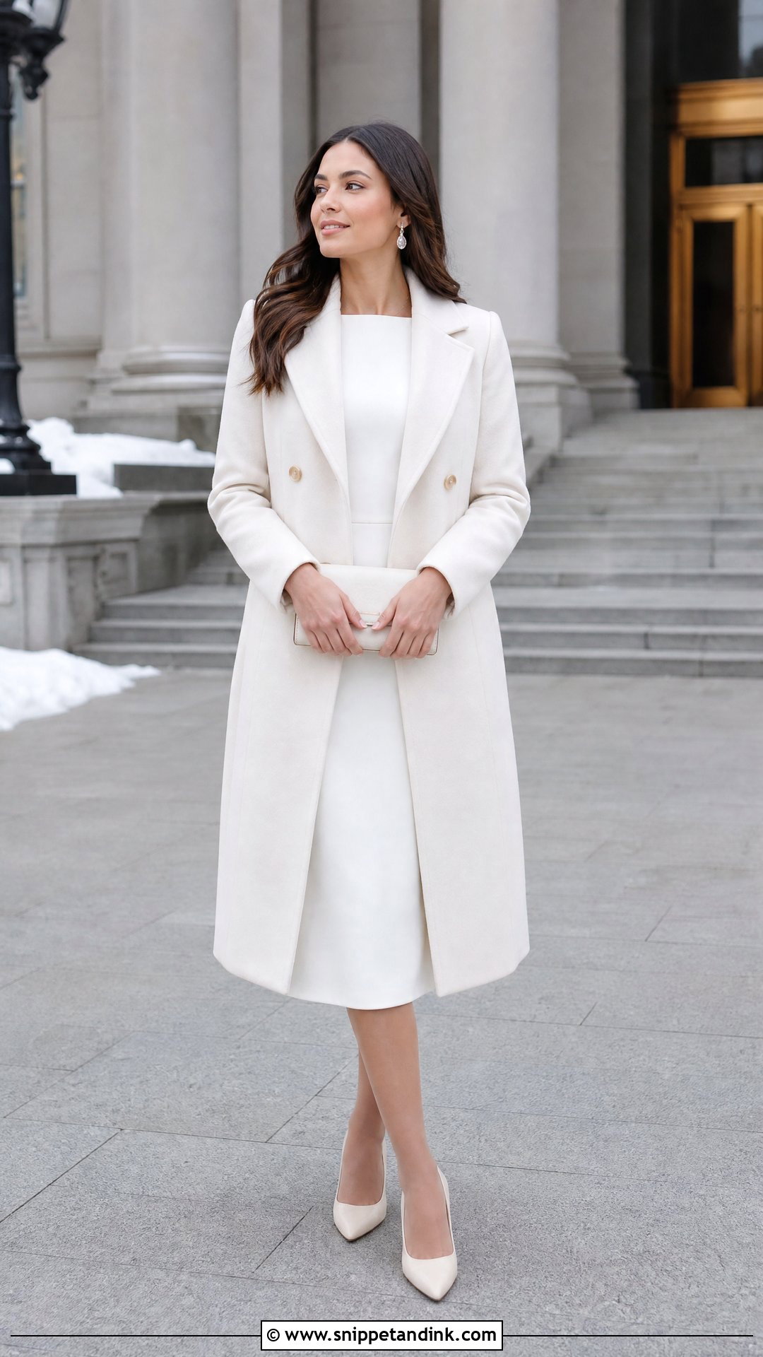 Courthouse Wedding Winter Outfit - Snippet and Ink - 25 Courthouse Wedding Attire Ideas