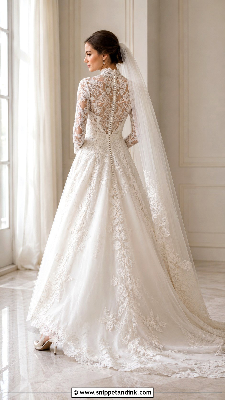 Covered Back Christian Bridal Gown - Snippet and Ink - 30 Christian Bridal Gown Ideas
