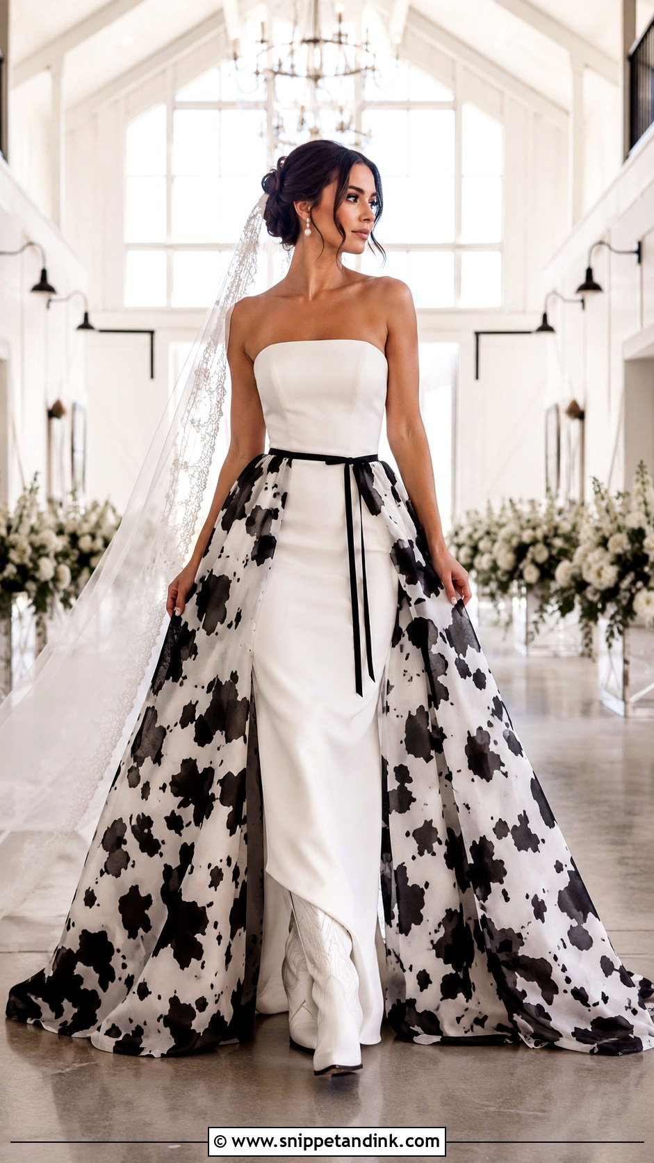 Cow Print Slip Wedding Dress - Snippet and Ink - 20 Cow Print Wedding Dress Ideas
