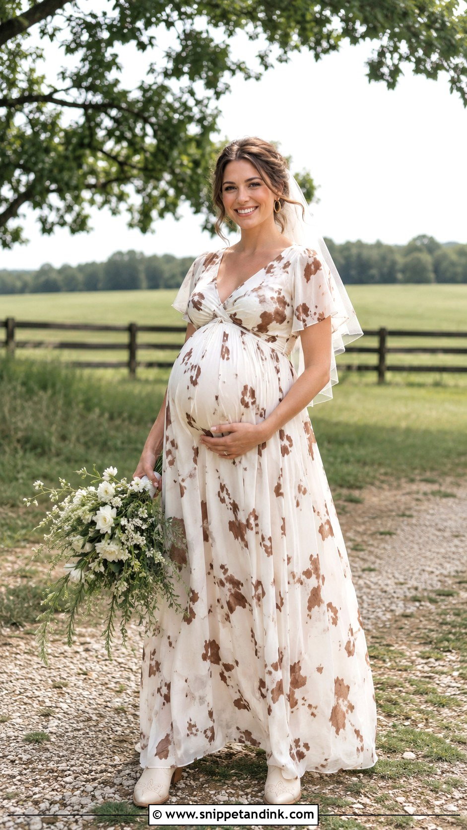 Cow Print Wedding Dress With Overskirt - Snippet and Ink - 20 Cow Print Wedding Dress Ideas