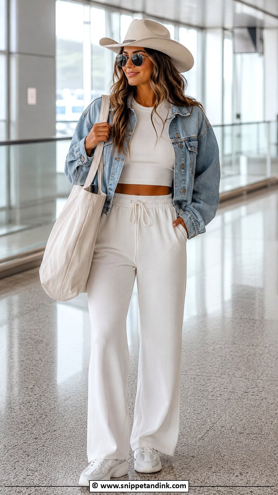 Cowgirl Bachelorette Travel Outfit - Snippet and Ink - 30 Cowgirl Bachelorette Party Outfits