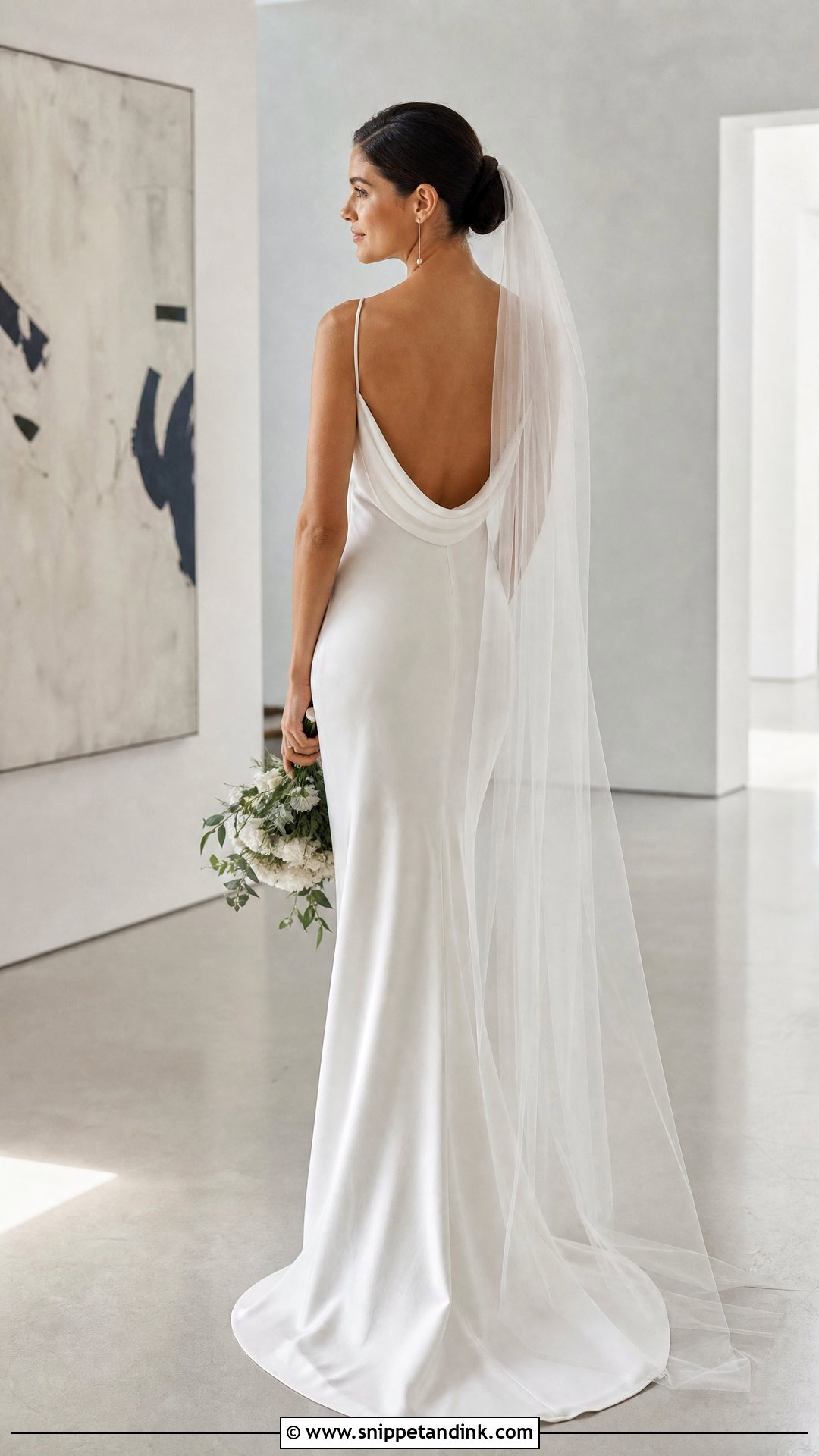 Cowl Back Low Back Wedding Dress - Snippet and Ink - 25 Low Back Wedding Dresses