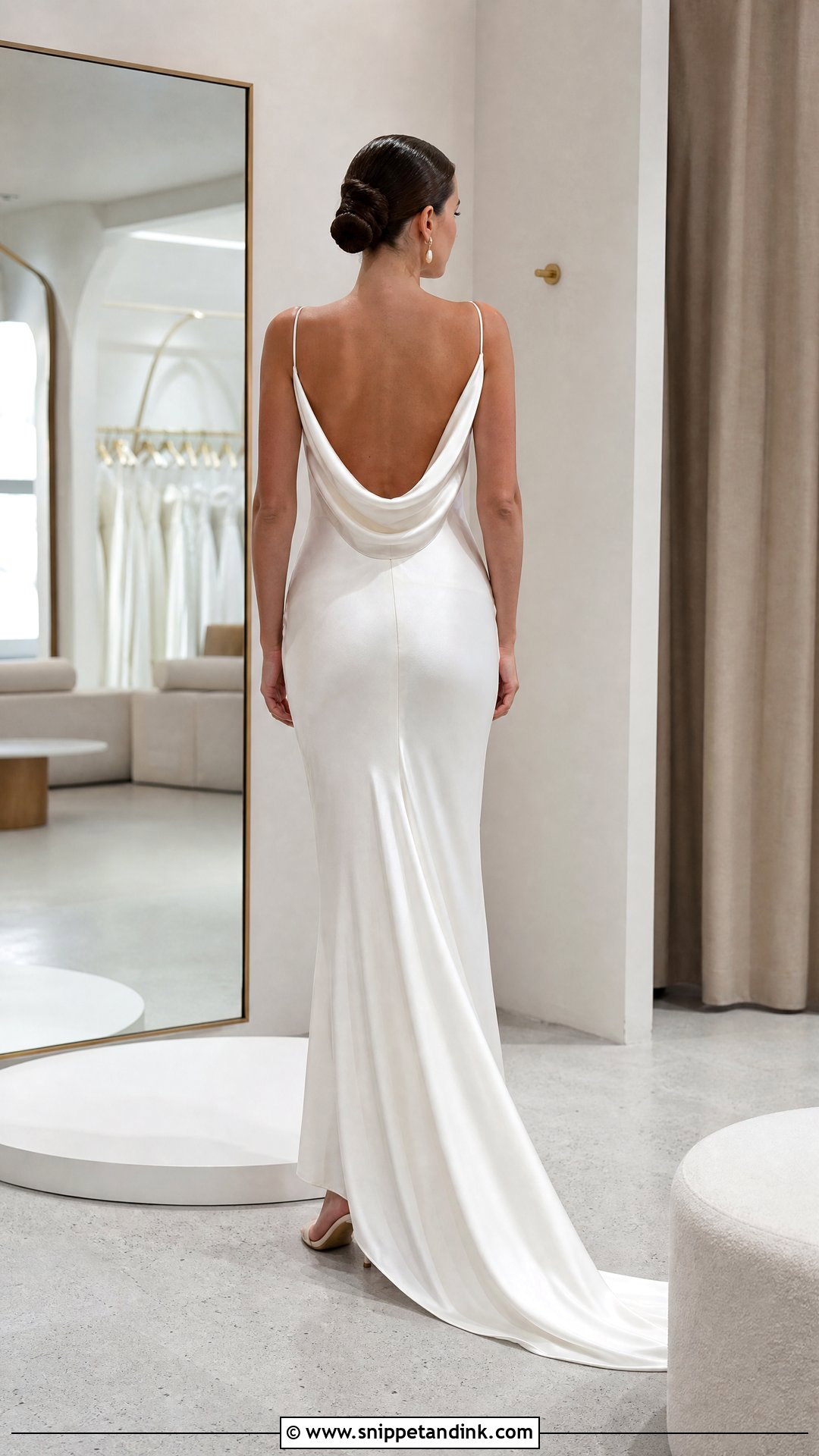 Cowl Back Silk Wedding Dress - Snippet and Ink - 25 Back of Wedding Dress Ideas