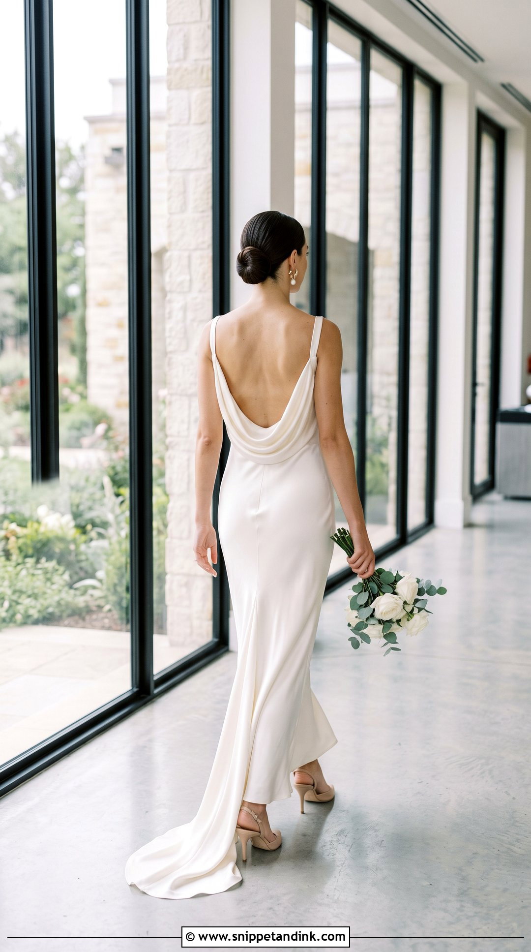 Cowl Back Slip Wedding Dress - Snippet and Ink - 20 Wedding Dresses Back Detail